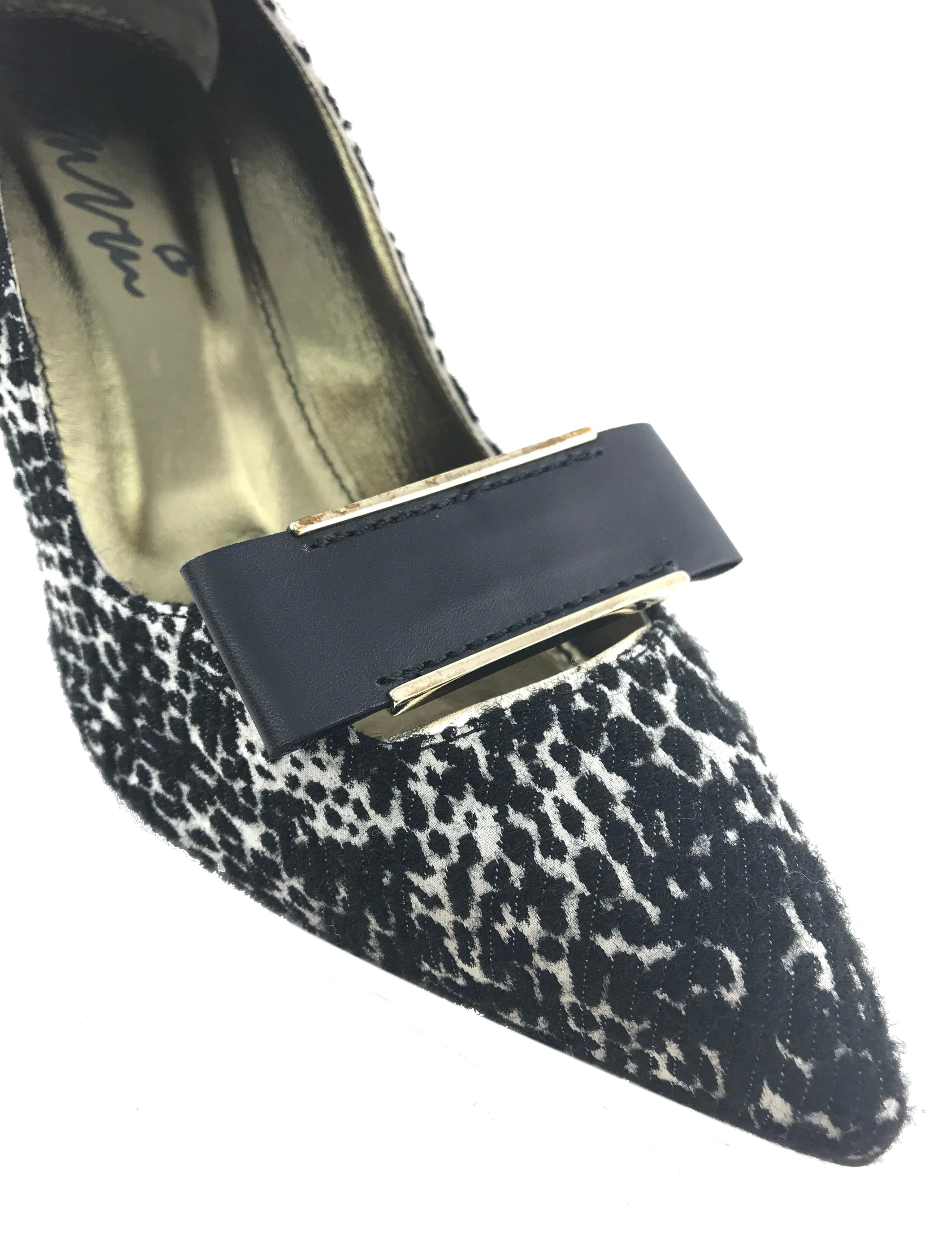 Lanvin Jacquard Metal-Trim Buckle Pumps Size 9 NEW