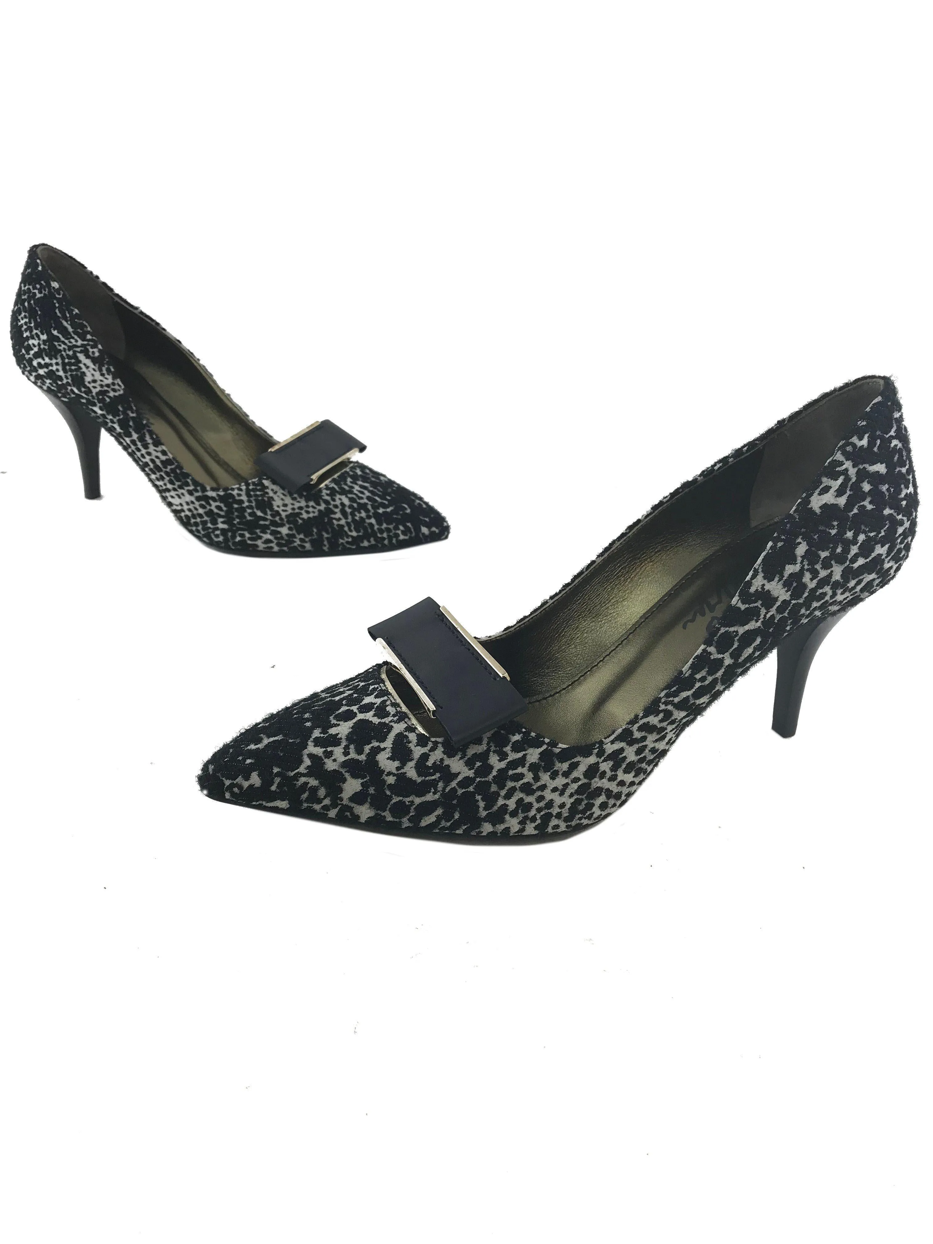 Lanvin Jacquard Metal-Trim Buckle Pumps Size 9 NEW