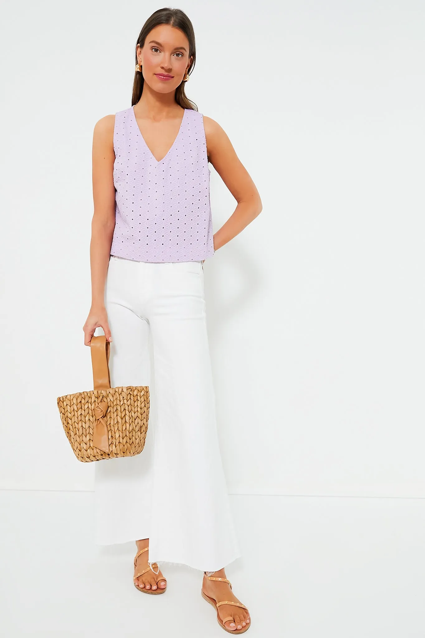 Lavender Eyelet Valerie Top