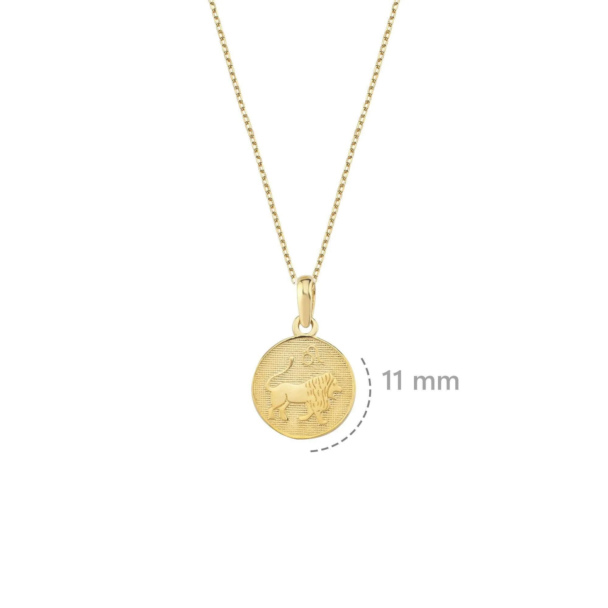 Leo Zodiac Necklace | 14K Solid Gold