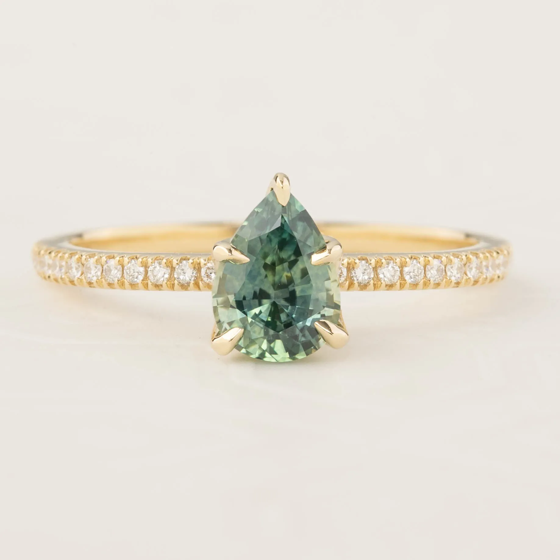 Maria Ring Setting, Pear Cut