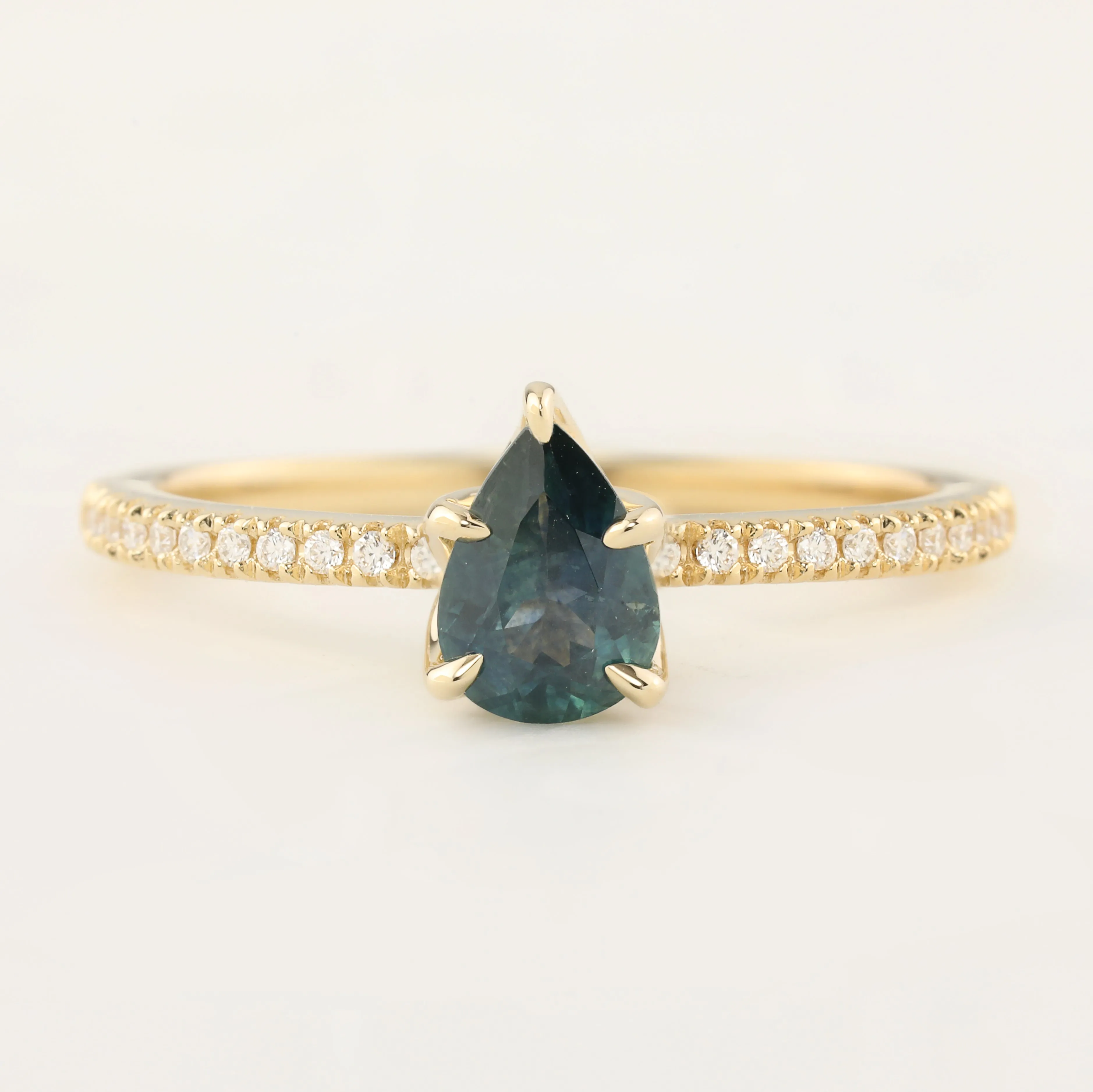 Maria Ring Setting, Pear Cut