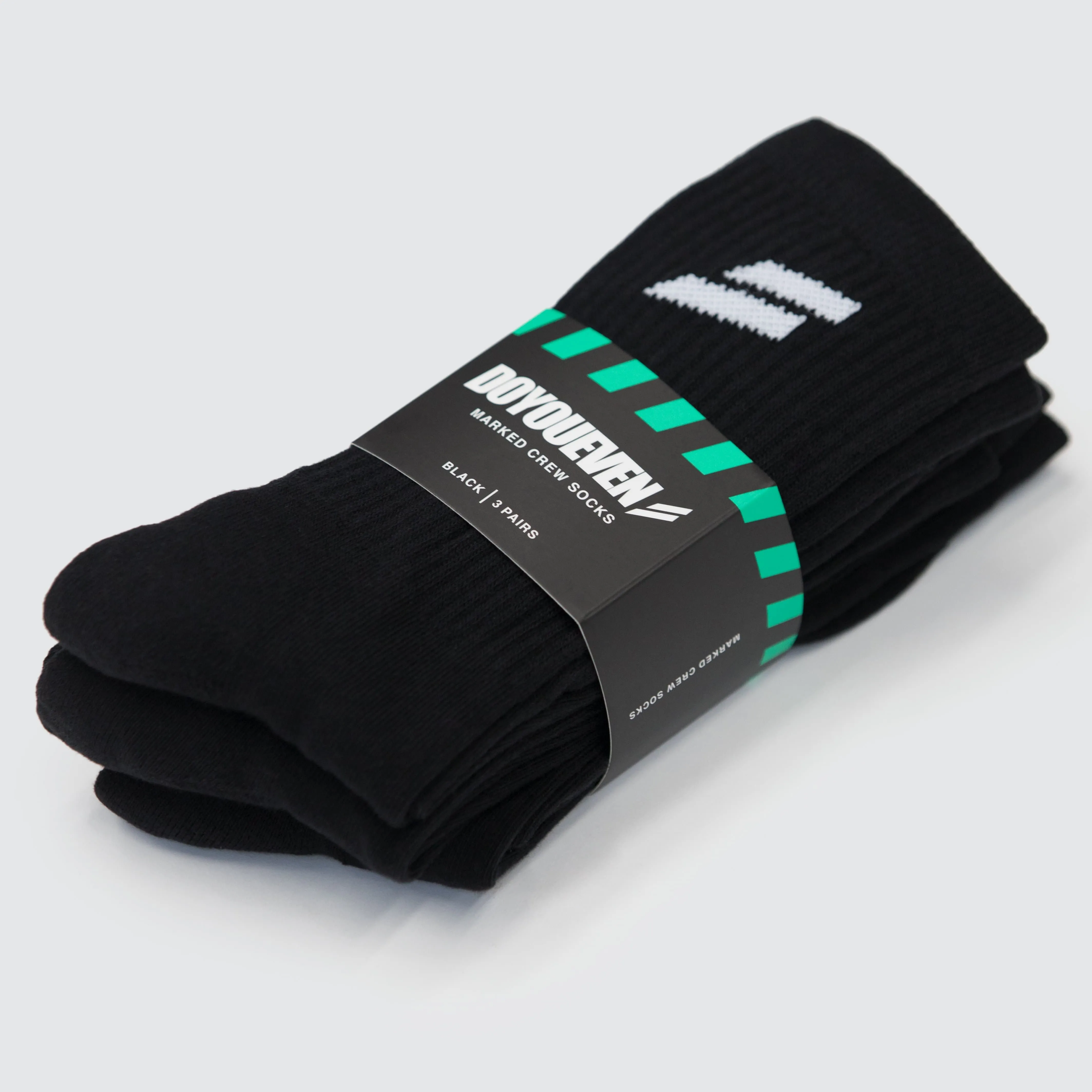 Mark Crew Socks 3pk - Black