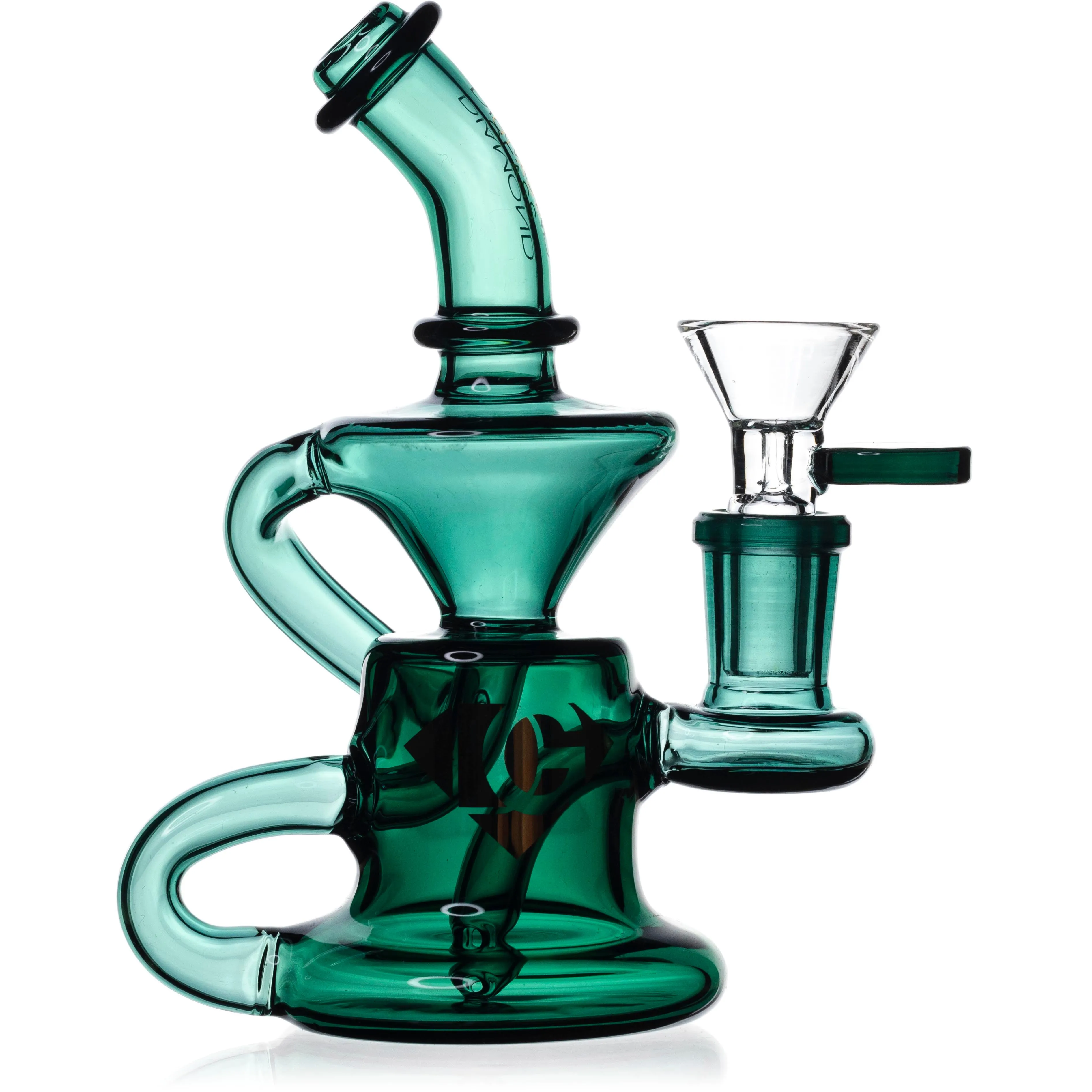 Mini Banger Hanger Recycler, by Diamond Glass (Free Banger Included)