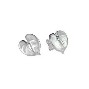 Mother of Pearl Anthurium Earrings