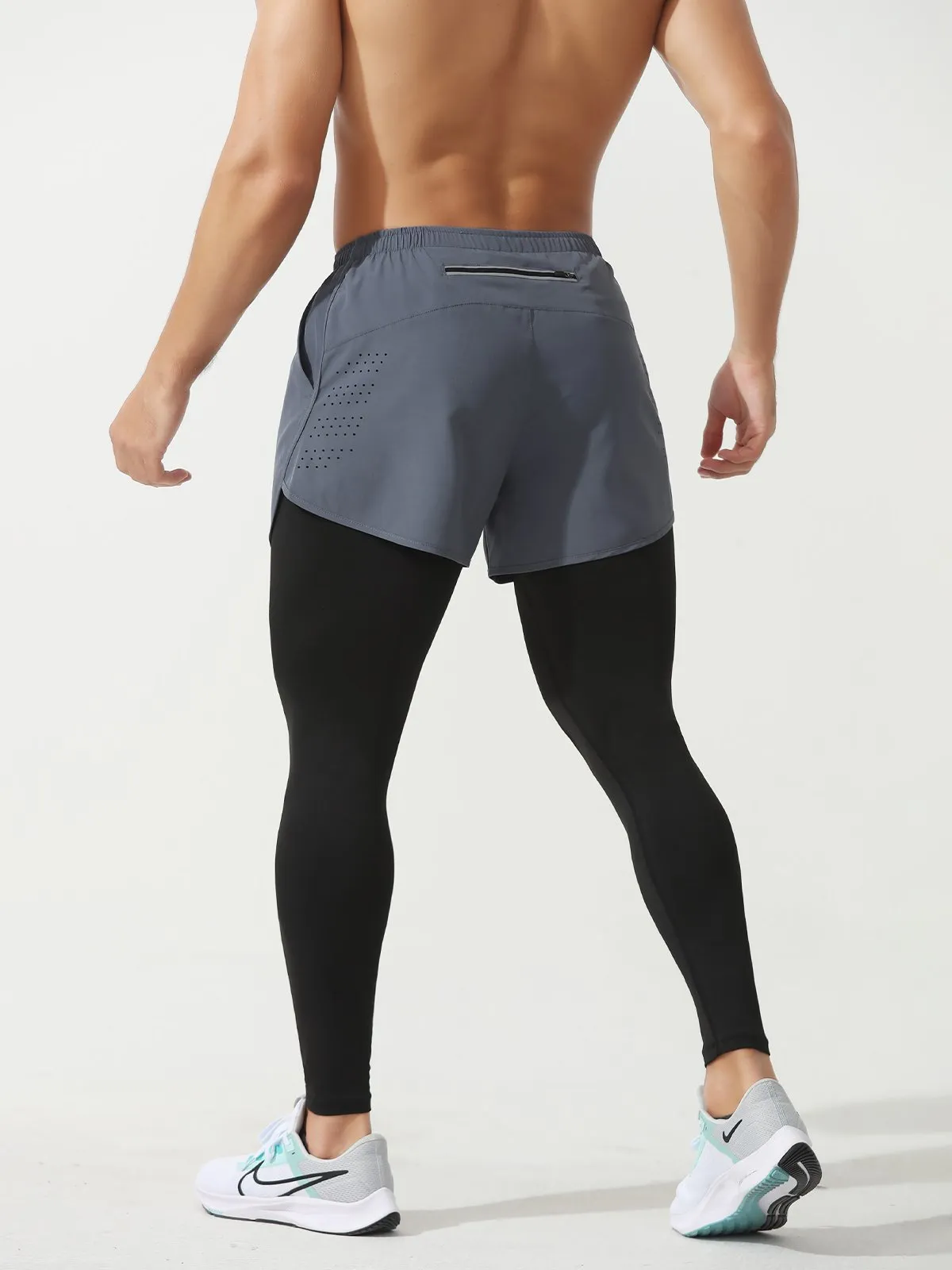 M's Interval Workout Pant 2 in 1 Compression Tight   Short Combo