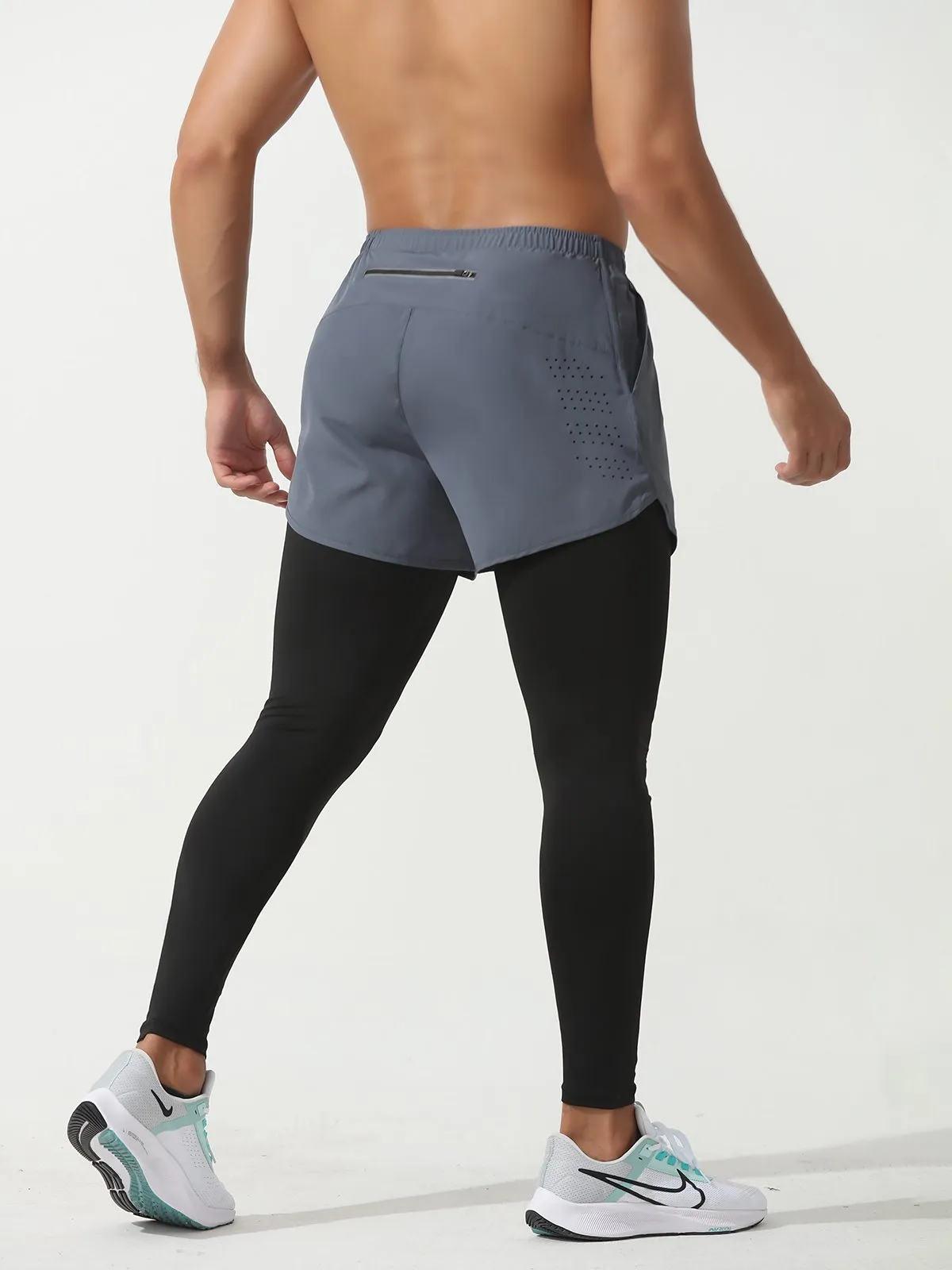 M's Interval Workout Pant 2 in 1 Compression Tight   Short Combo