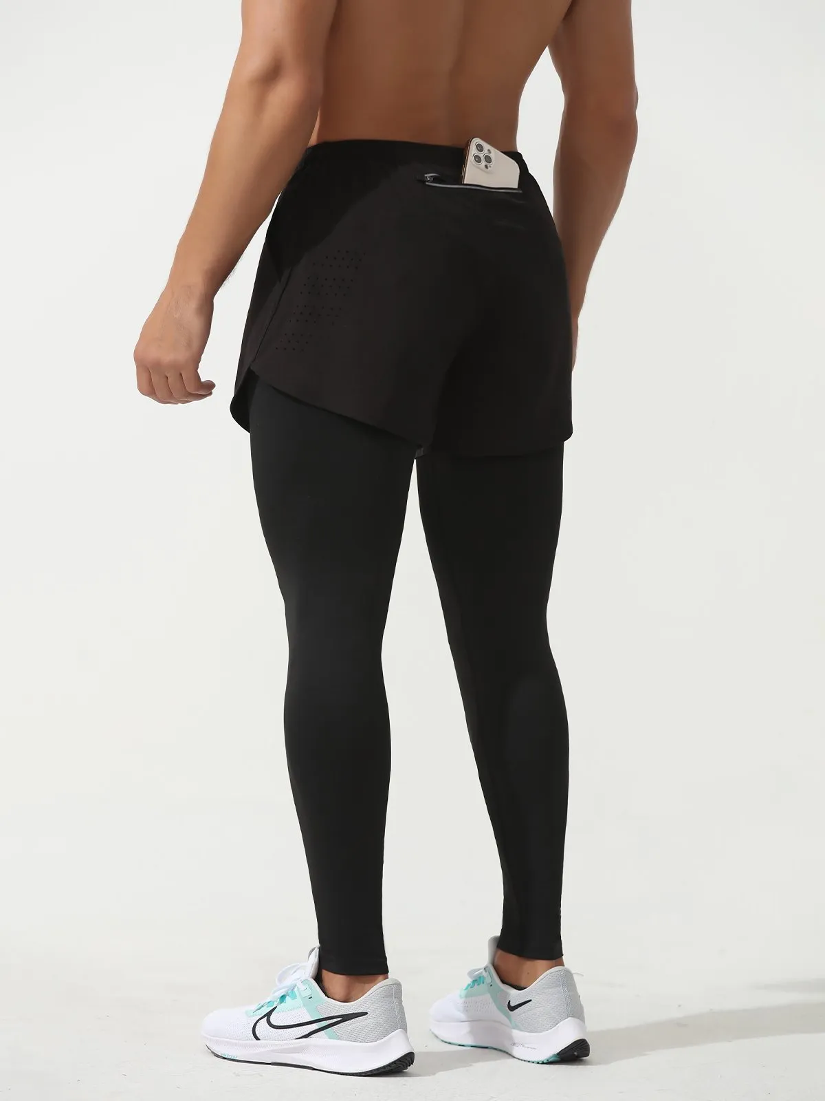 M's Interval Workout Pant 2 in 1 Compression Tight   Short Combo