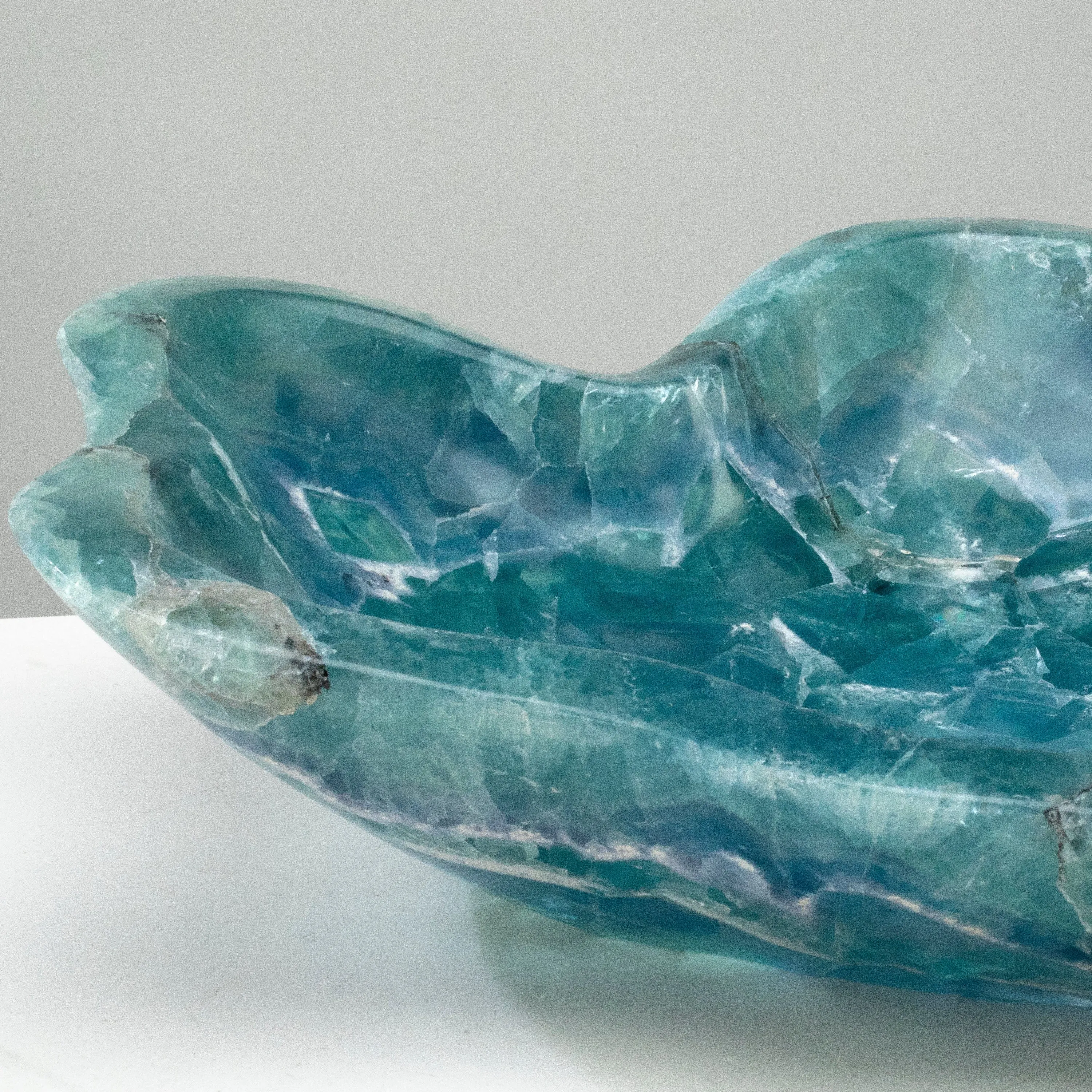 Natural Blue / Green Fluorite Bowl 13