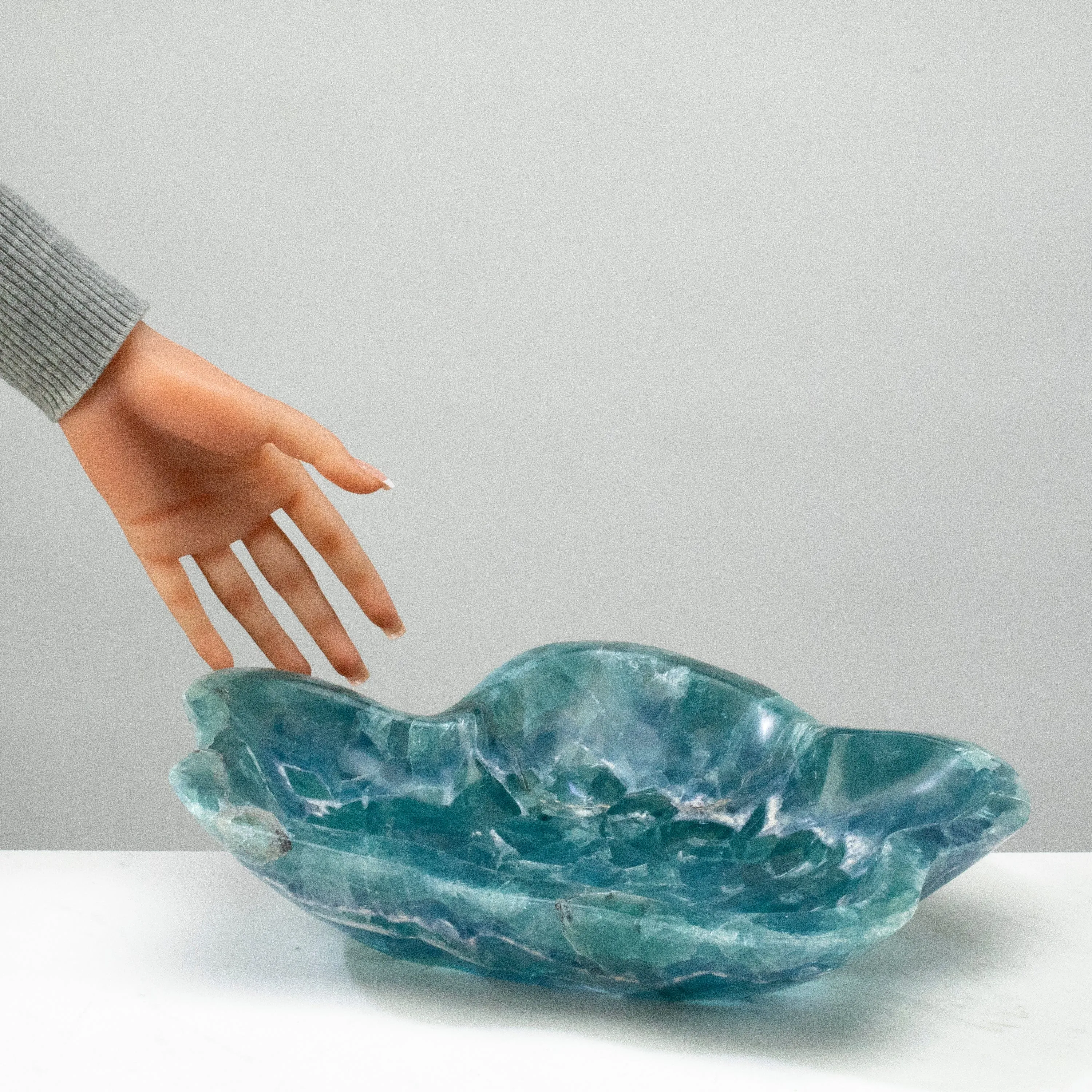 Natural Blue / Green Fluorite Bowl 13