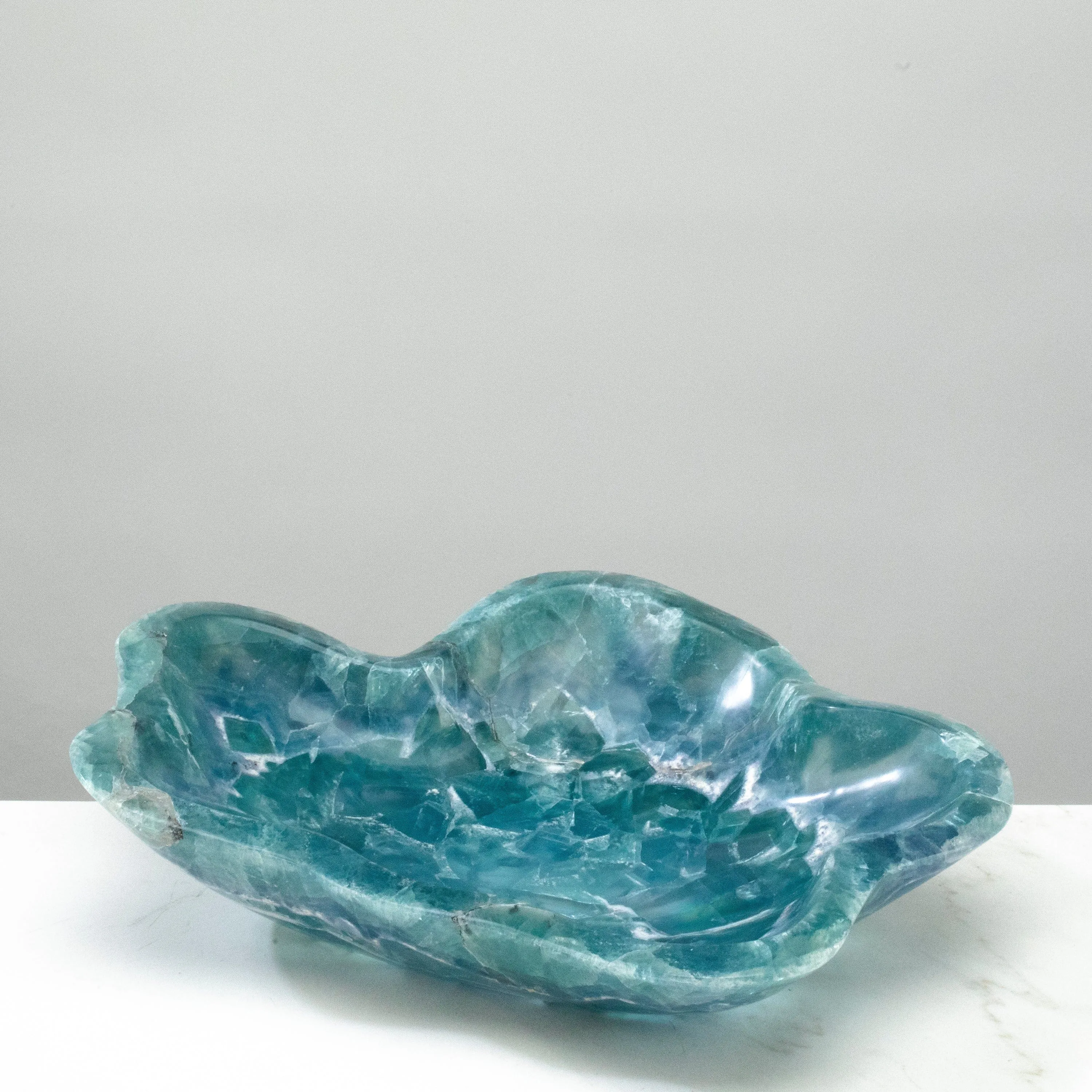 Natural Blue / Green Fluorite Bowl 13