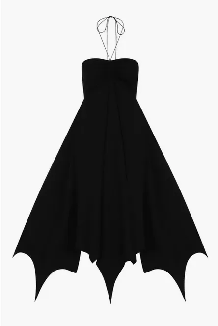 Necessary Evil Camazotz Bats Wing Effect Maxi Dress