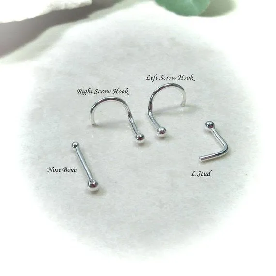 Nose Stud Tiny Star 3mm Choose Your Style and Metal