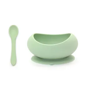 OB Designs Stage 1 Suction Bowl & Spoon Set Mint