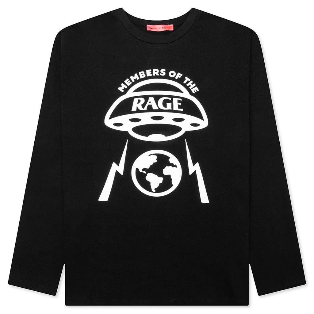 Oversized Logo L/S T-Shirt - Black