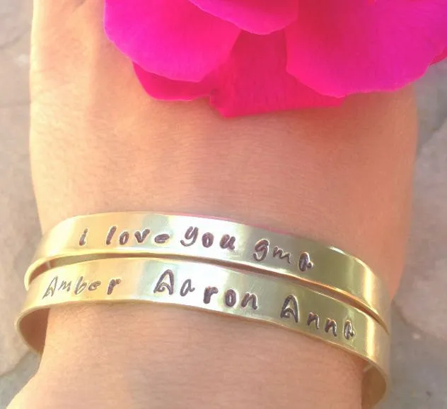 Personalized Message Cuff Bracelets, Customize Your Cuff Bracelet