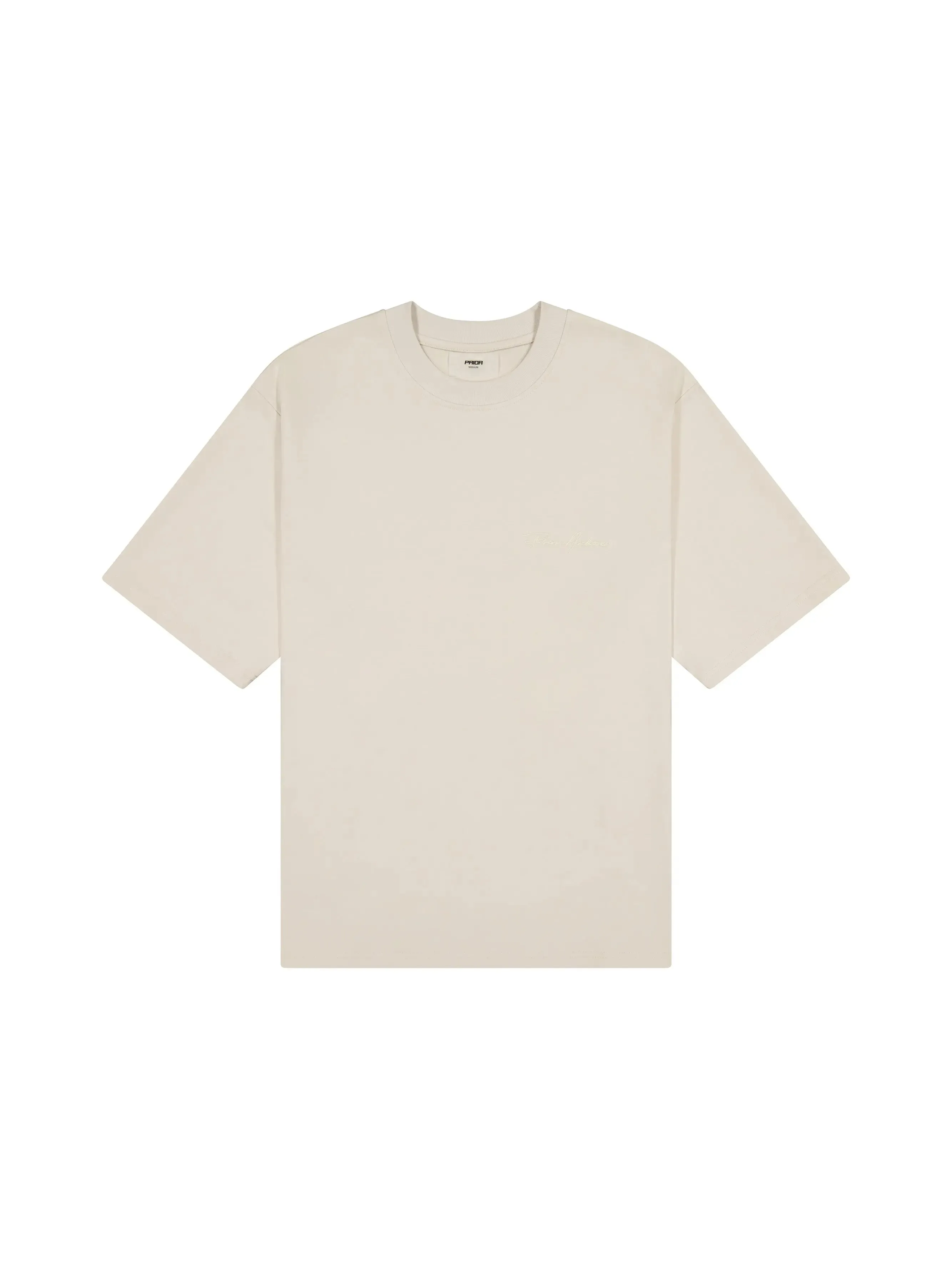 Prior Embroidery Logo Oversized T-shirt Bone