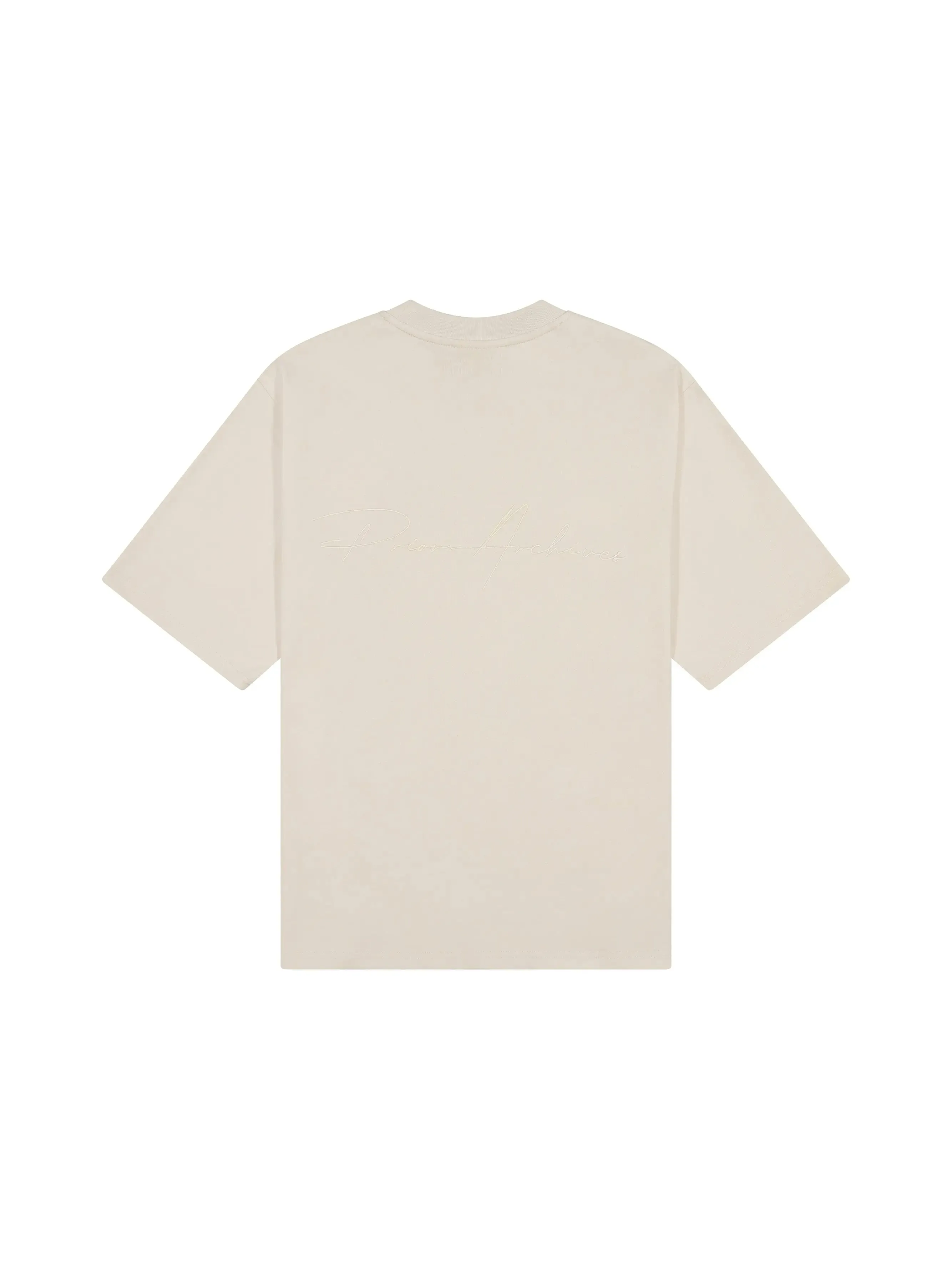 Prior Embroidery Logo Oversized T-shirt Bone