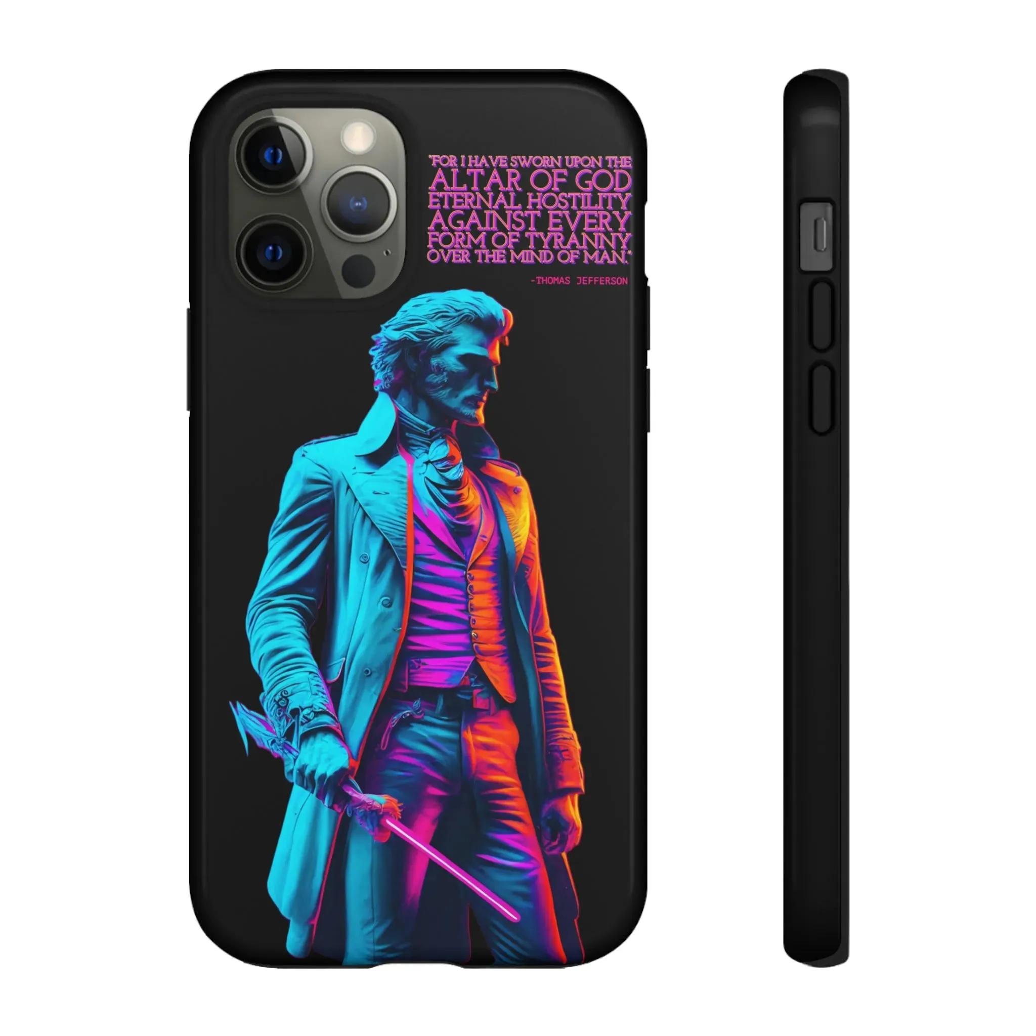 "Altar of God" Thomas Jefferson 80's Themed Phone Case