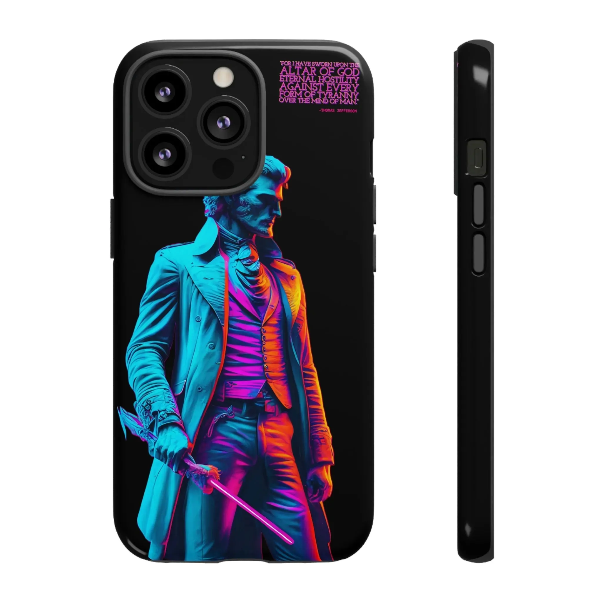 "Altar of God" Thomas Jefferson 80's Themed Phone Case