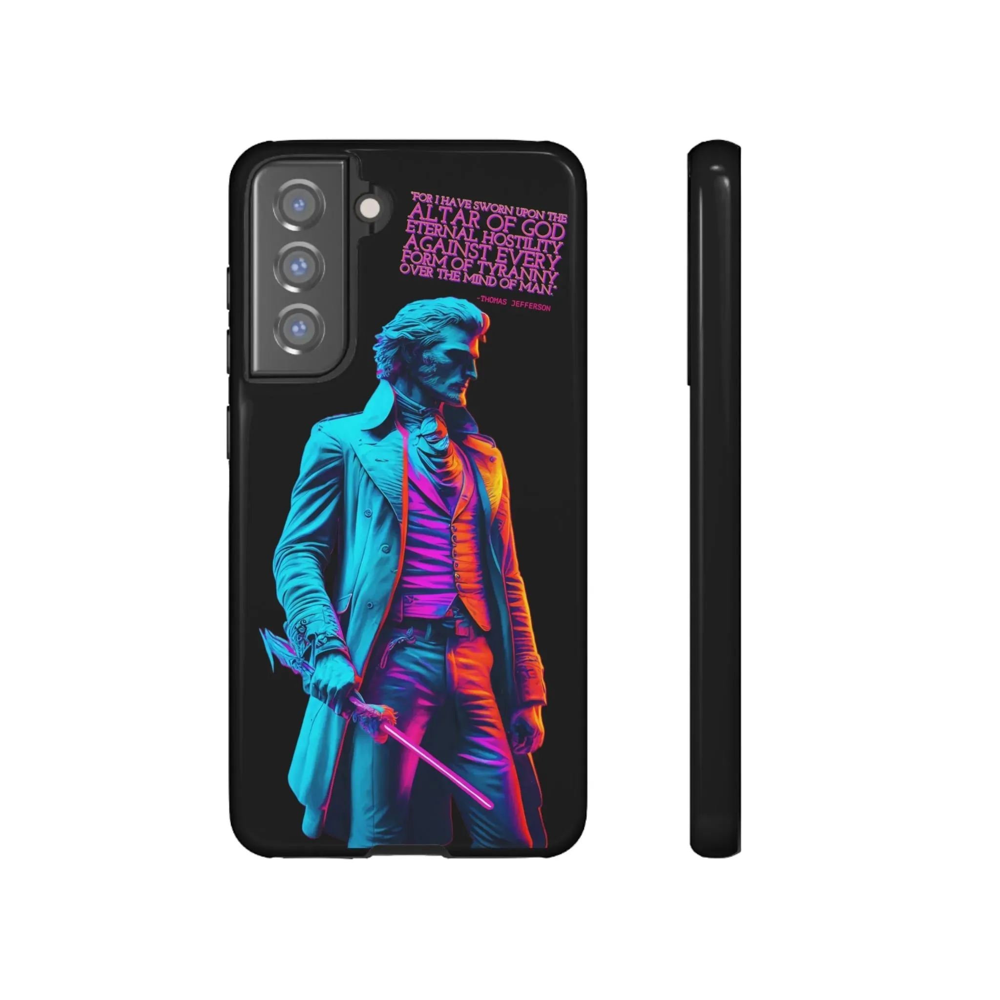 "Altar of God" Thomas Jefferson 80's Themed Phone Case