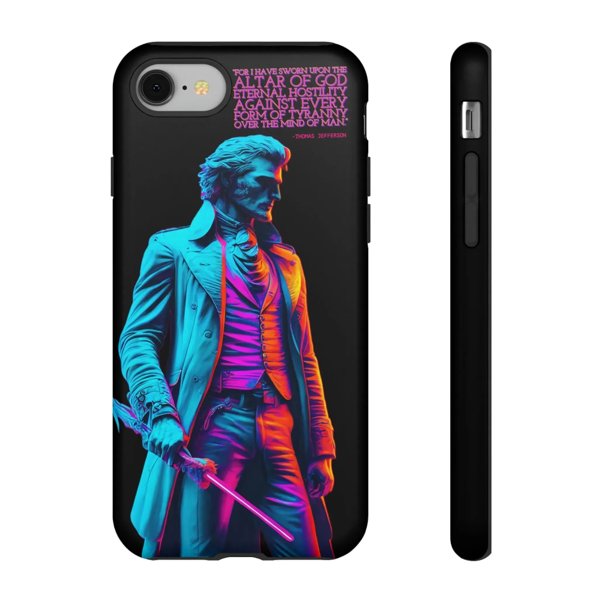 "Altar of God" Thomas Jefferson 80's Themed Phone Case