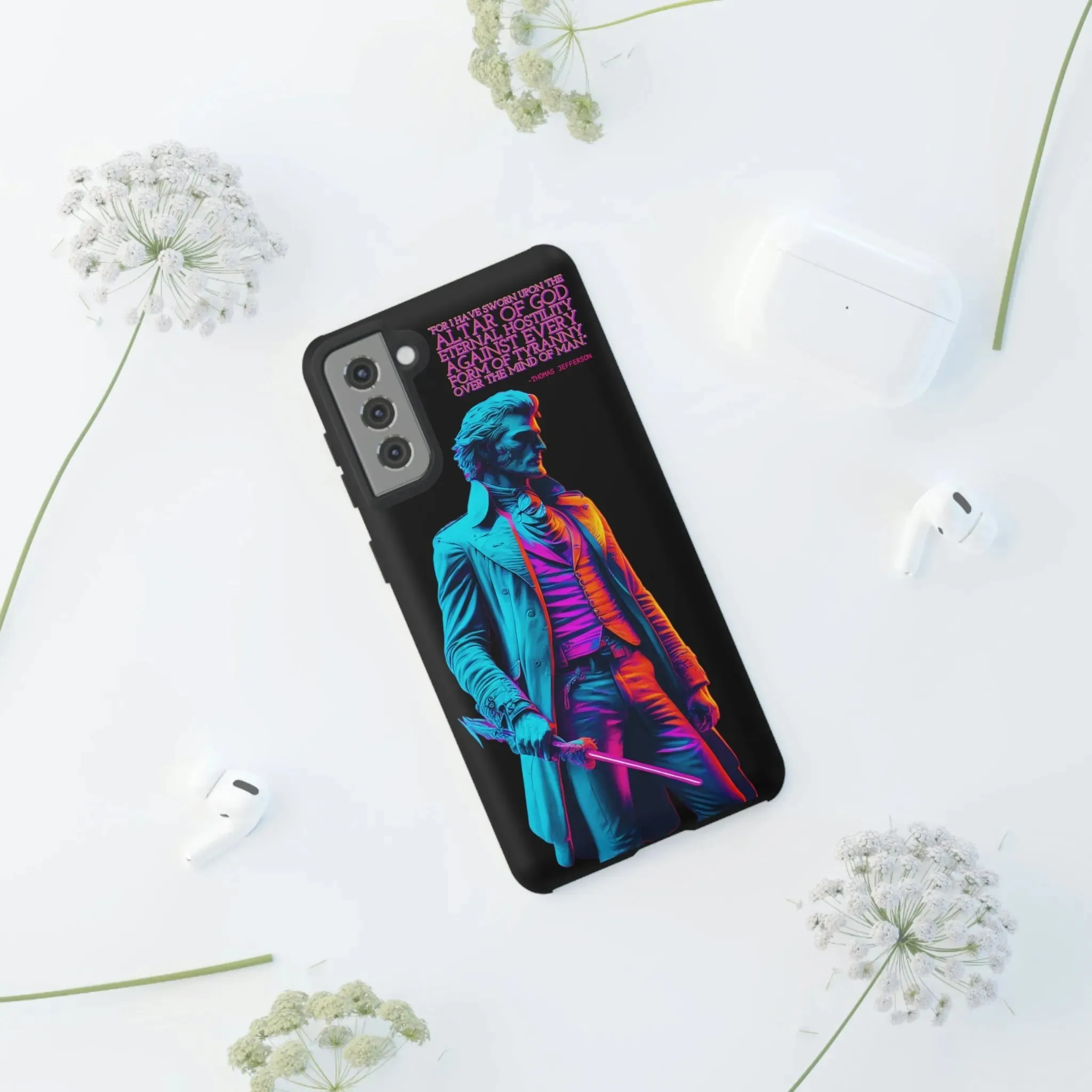 "Altar of God" Thomas Jefferson 80's Themed Phone Case