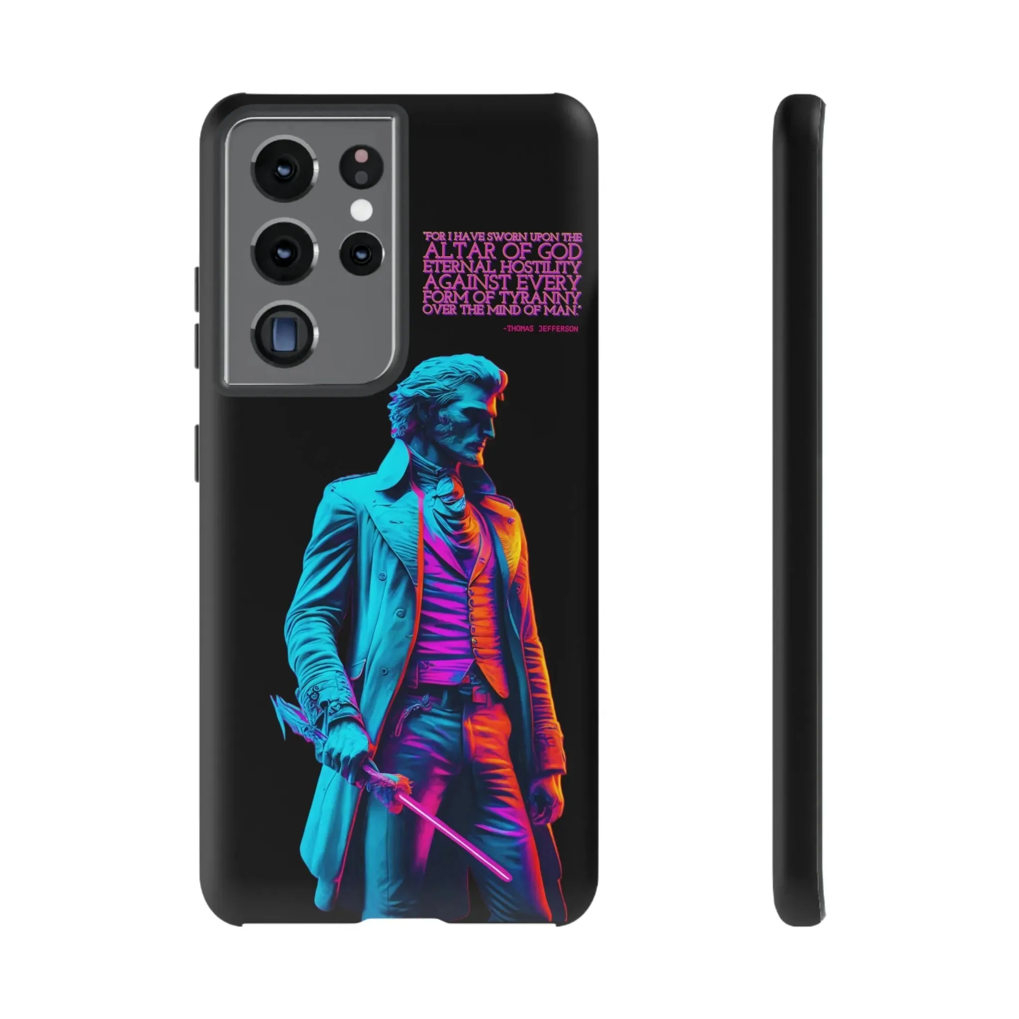 "Altar of God" Thomas Jefferson 80's Themed Phone Case