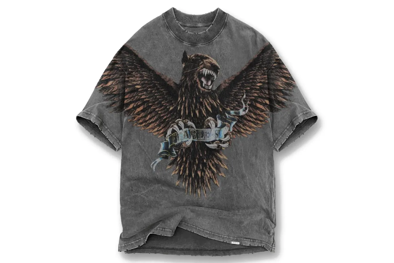 Represent Terrier Eagle T-Shirt Vintage Grey