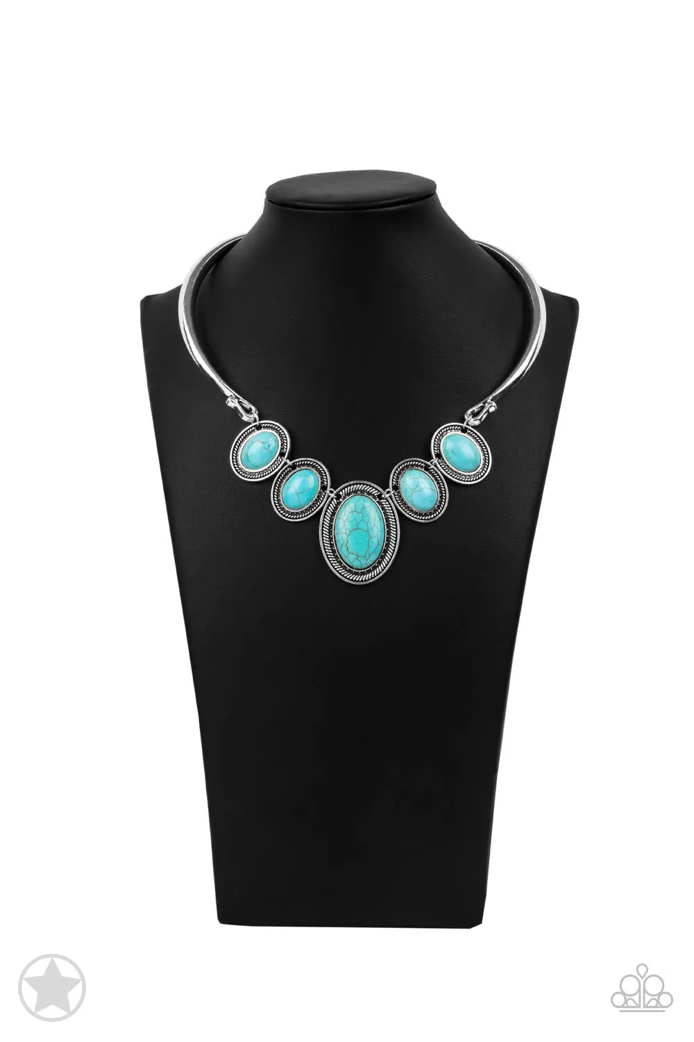 River Ride - Blue Paparazzi Blockbuster Necklace