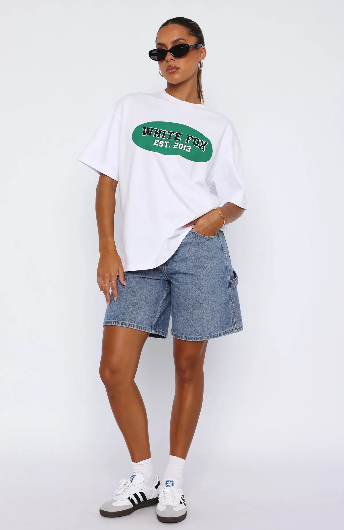 Running From You Oversized Tee White