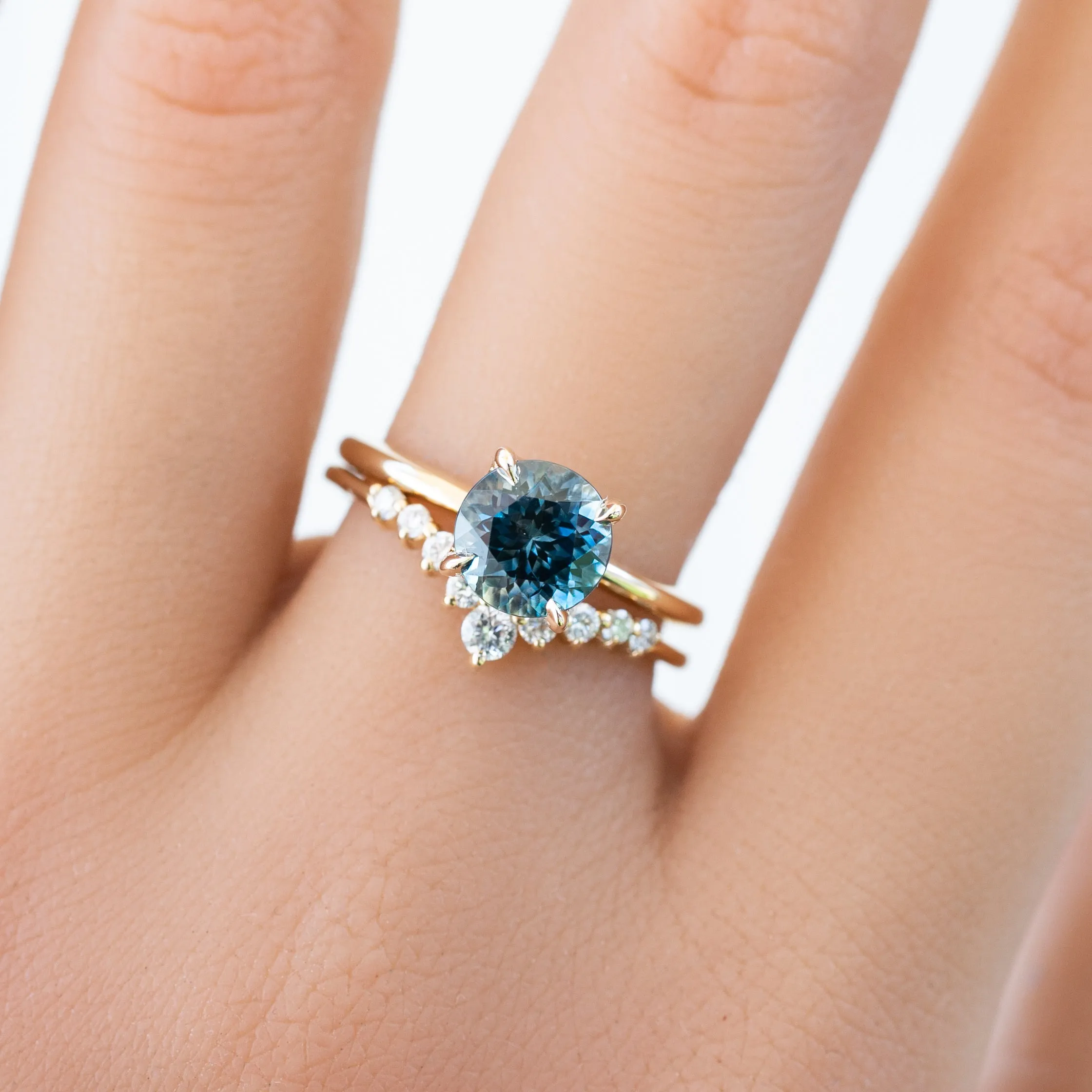 Sara Ring 2.04ct Blue Montana Sapphire, 14k Yellow Gold (One of a kind)