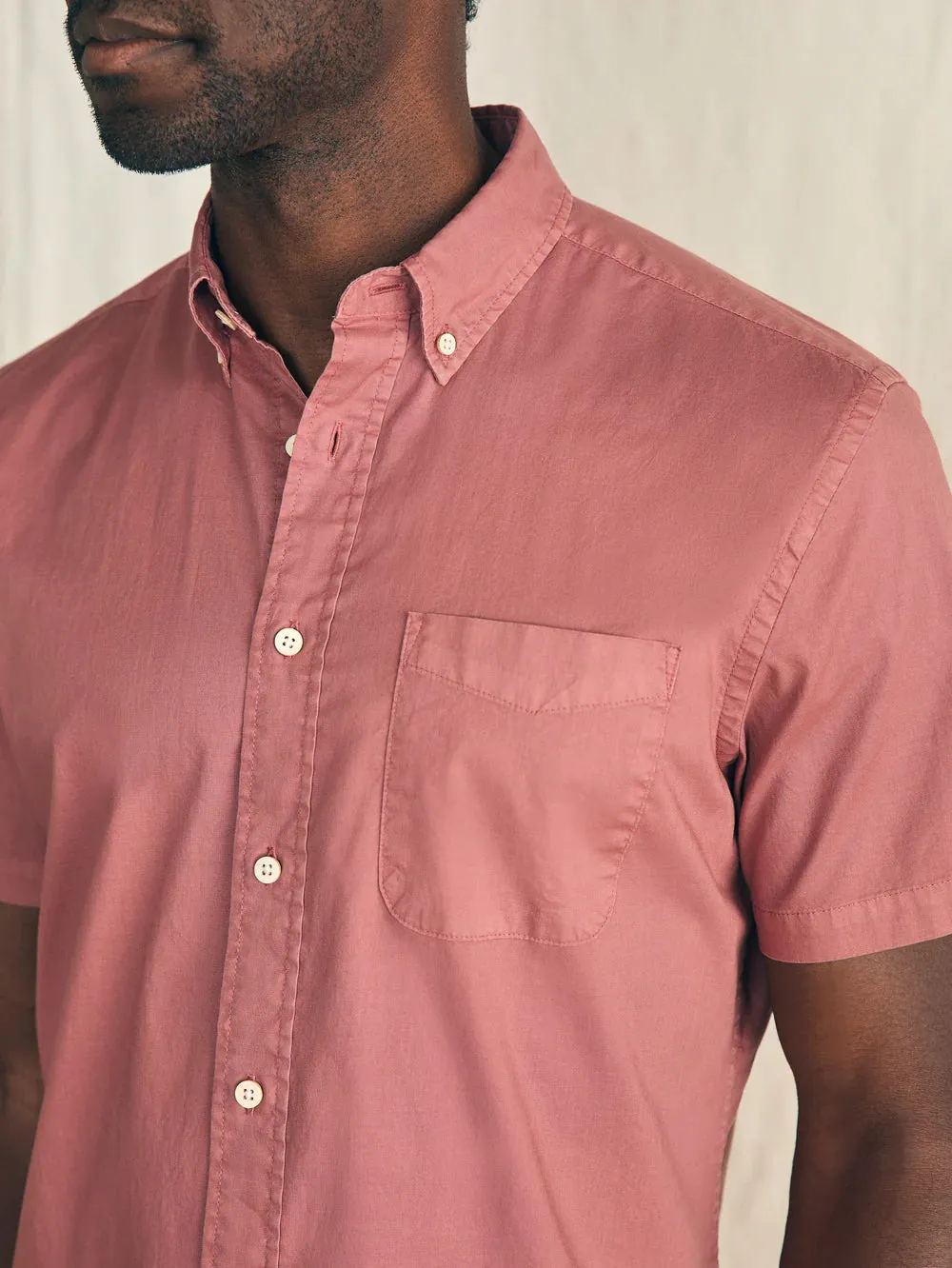 Short Sleeve Stretch Playa Shirt - Faded Flag