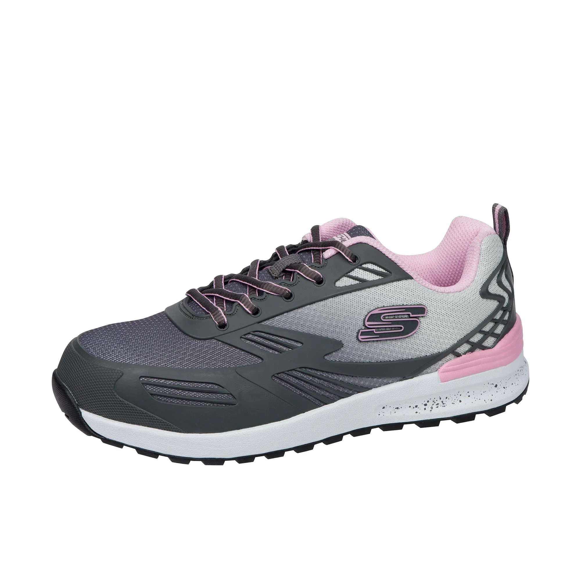 Skechers Womens Bulklin-Kaytin Composite Toe Charcoal Pink