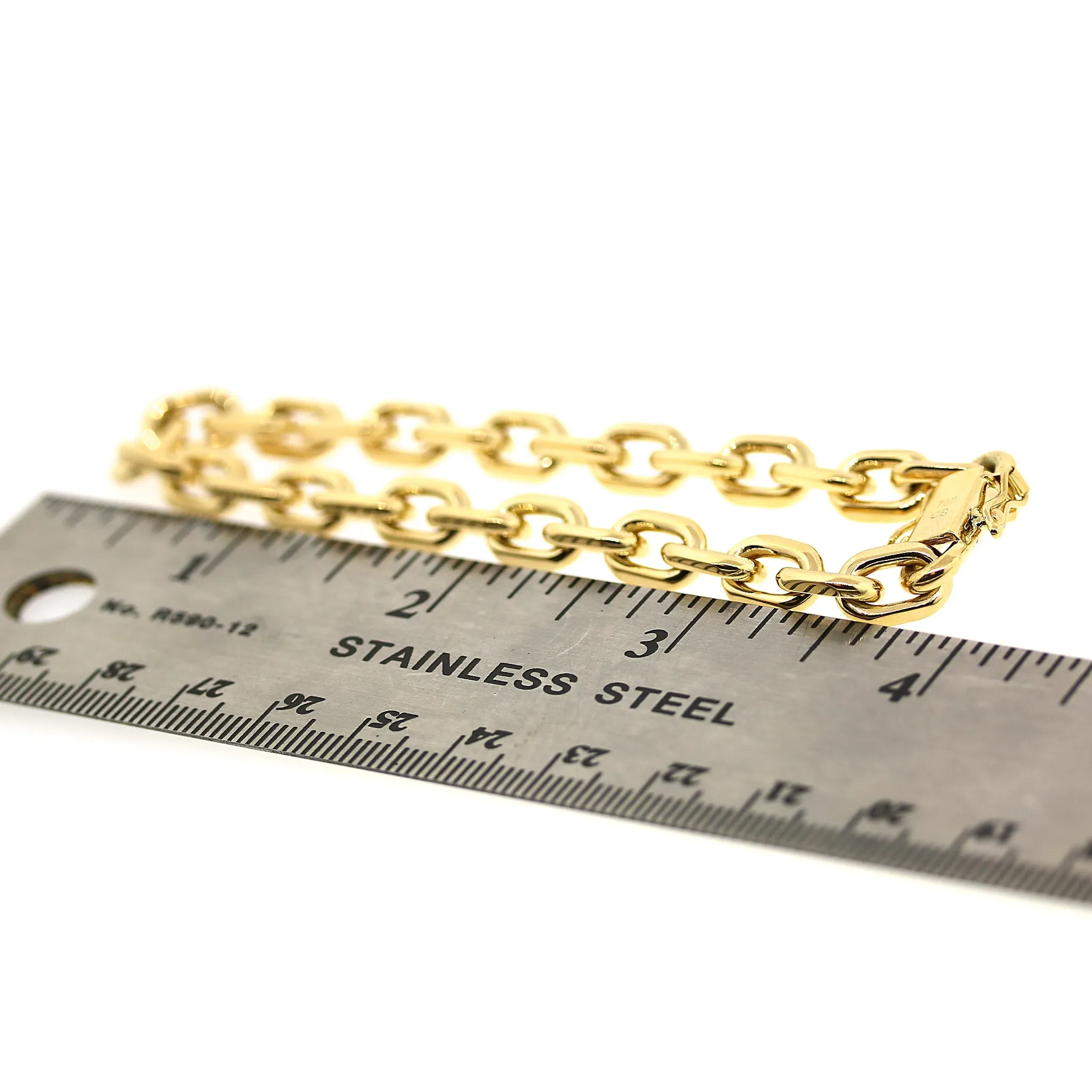 Solid 18k Yellow Gold Link Bracelet