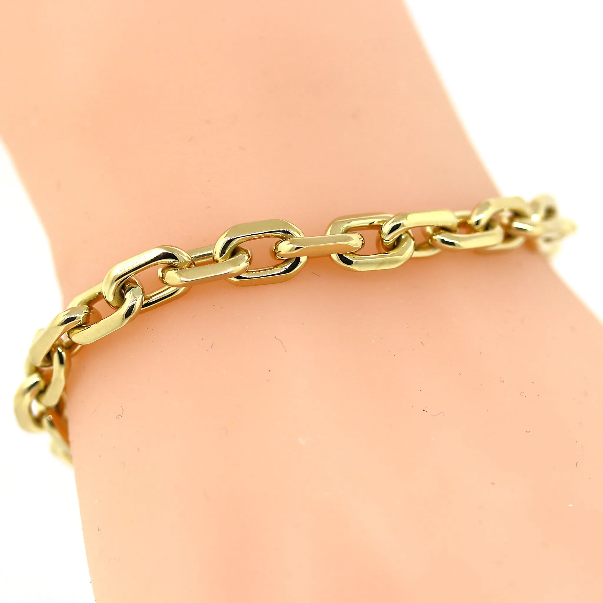 Solid 18k Yellow Gold Link Bracelet