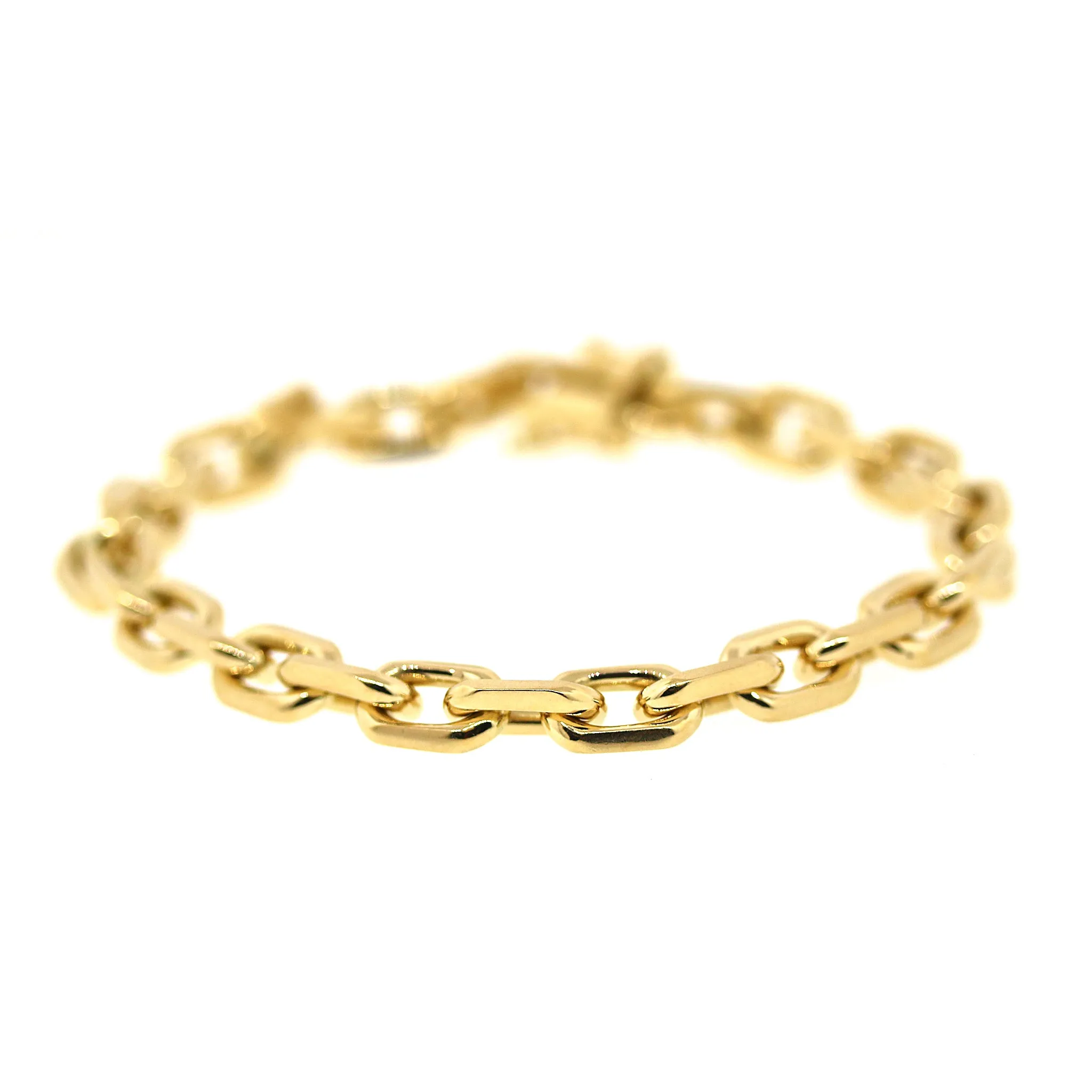 Solid 18k Yellow Gold Link Bracelet