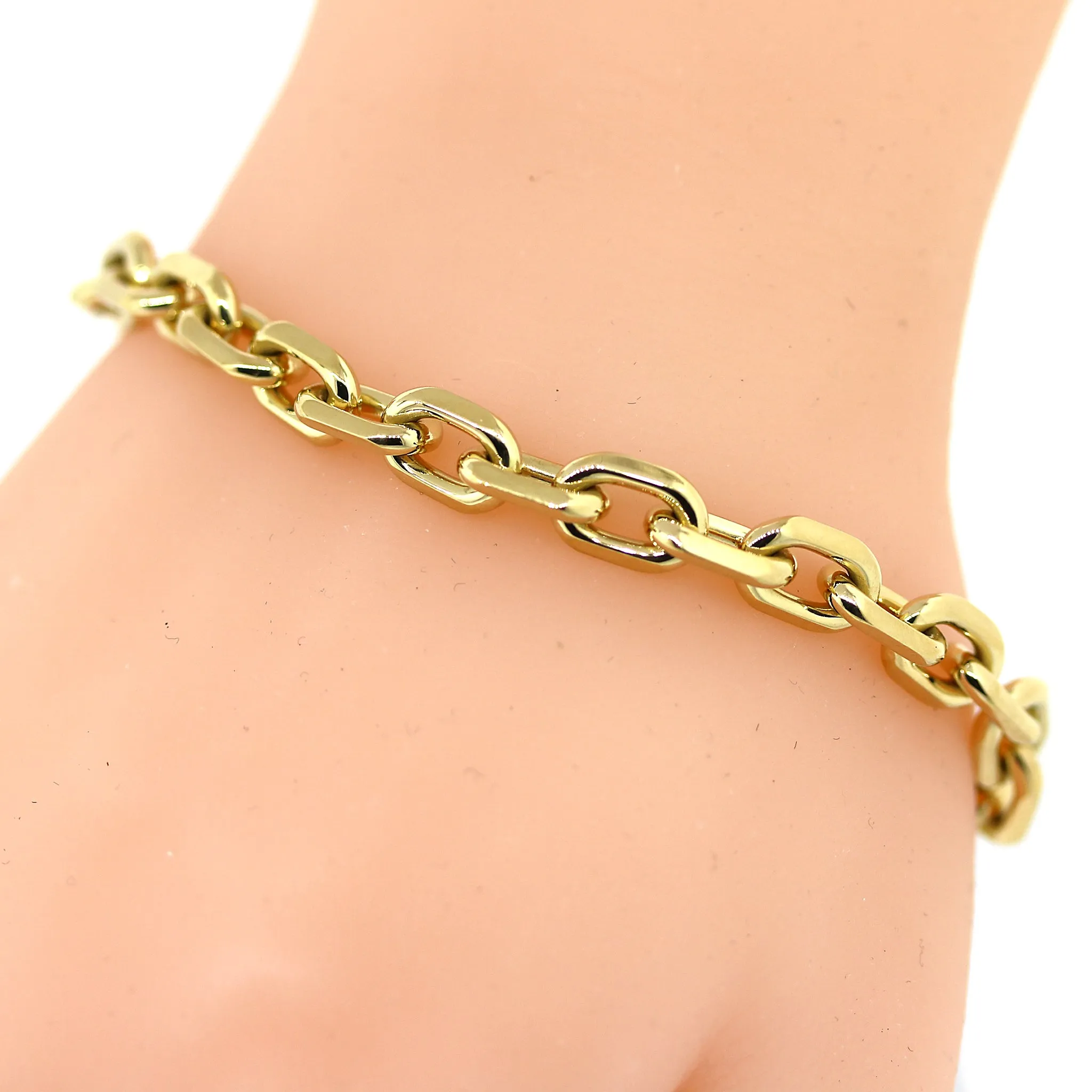 Solid 18k Yellow Gold Link Bracelet