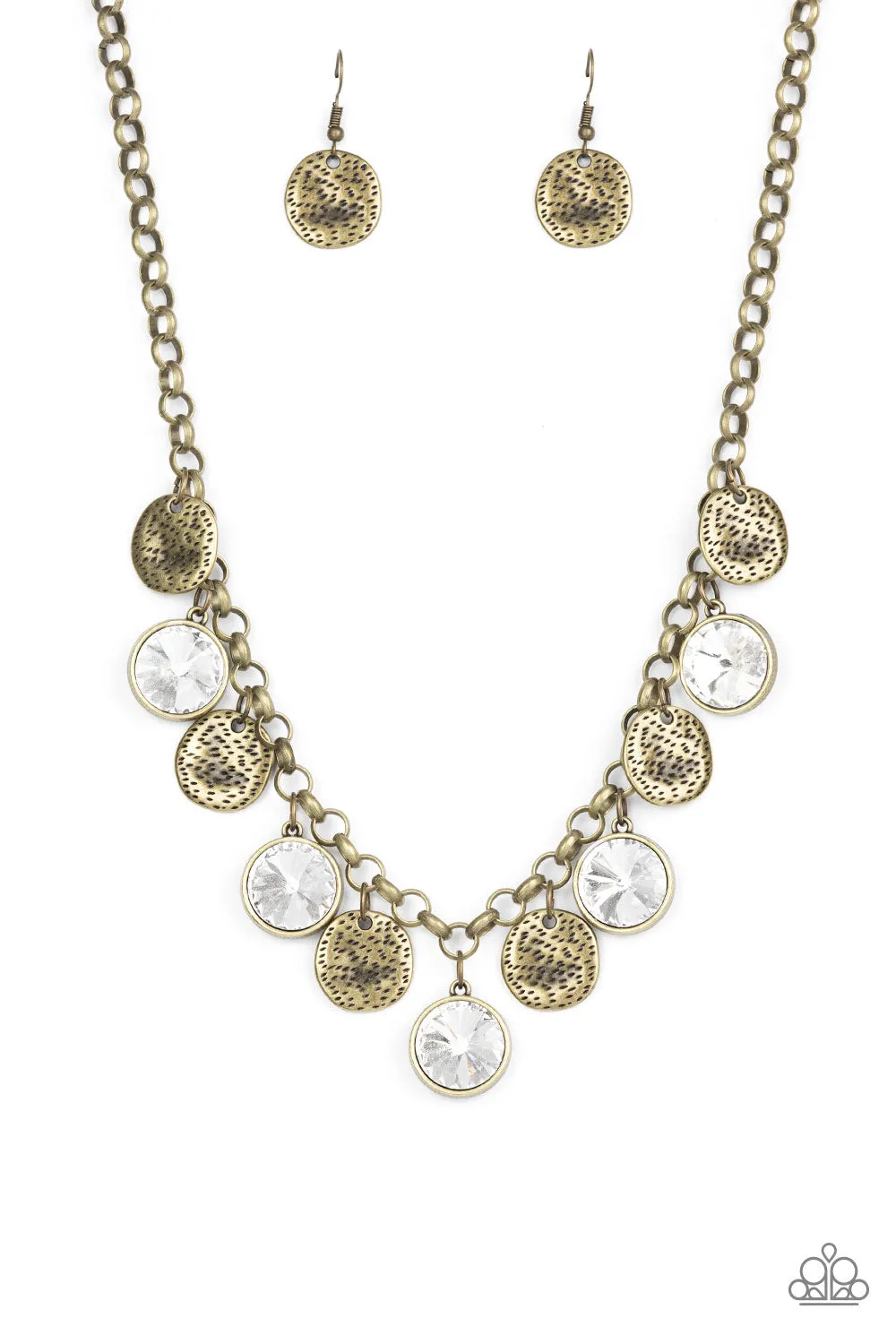 Spot On Sparkle Brass-Necklace