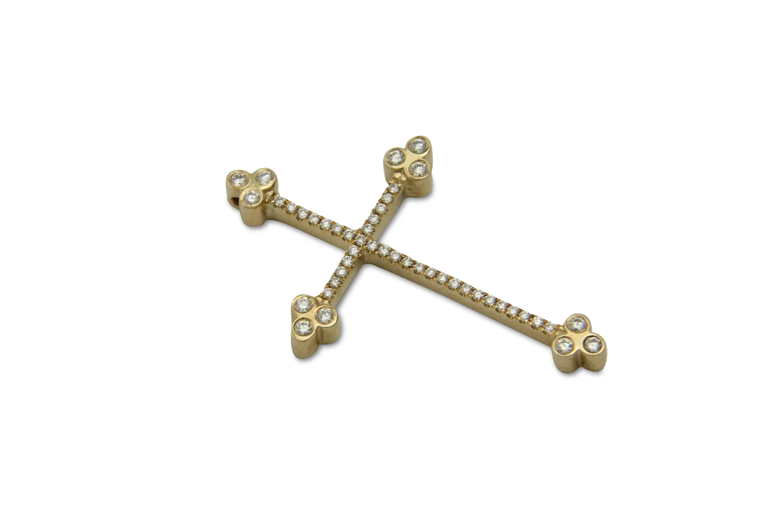 Staff of the Empire Diamond & Gold Orthodox Cross