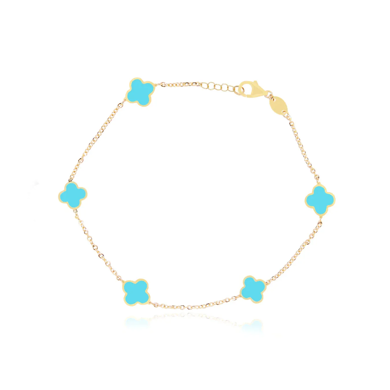 Stone Flower Bracelet - Turquoise