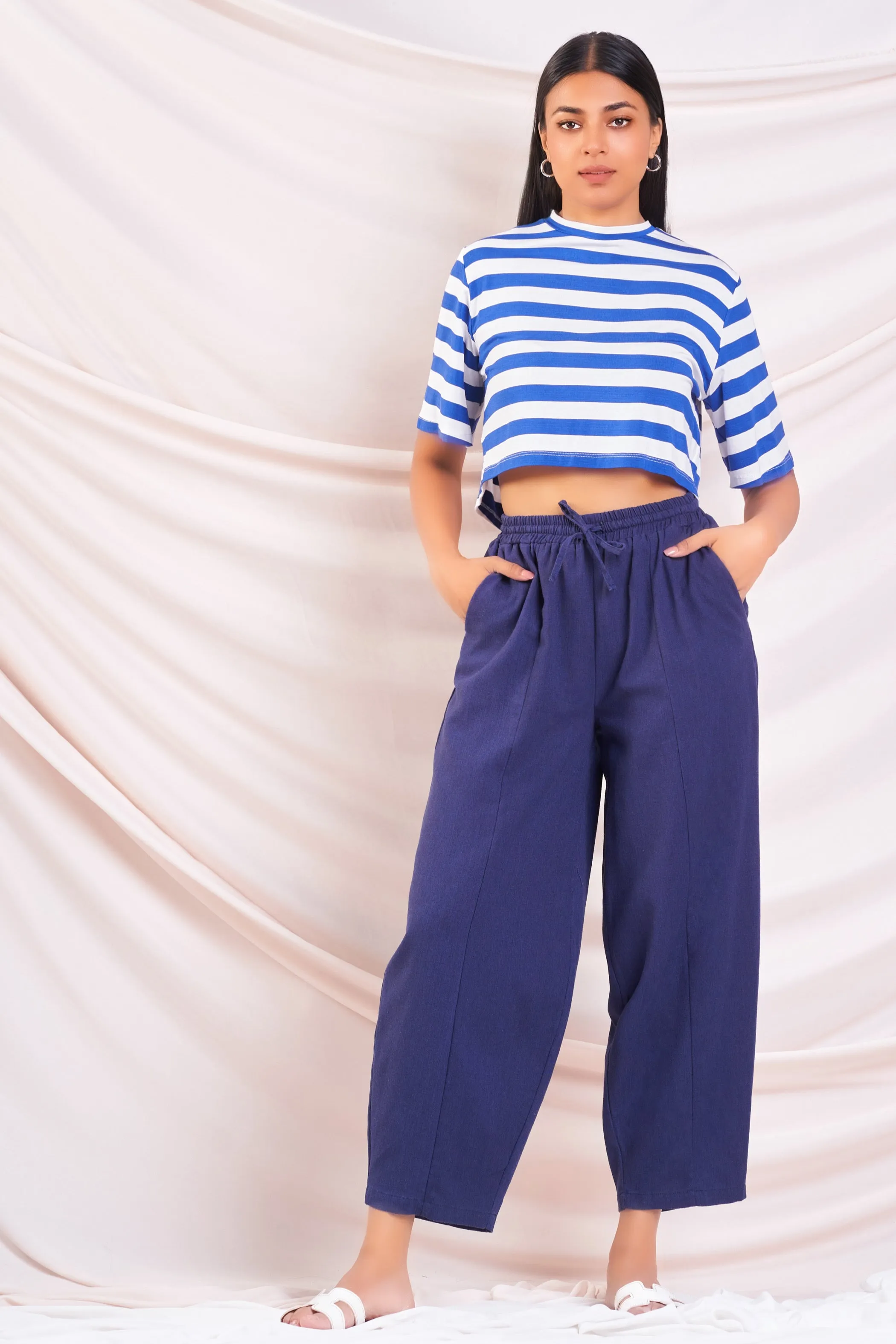 Stripe Cropped Tee