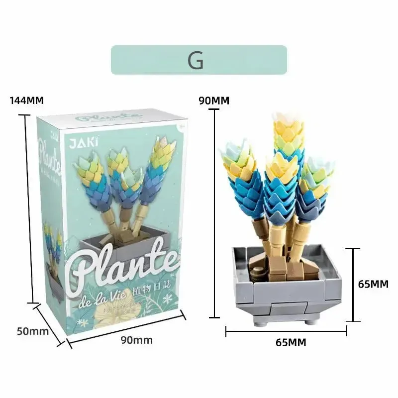 Succulent Potted Plants Building Blocks