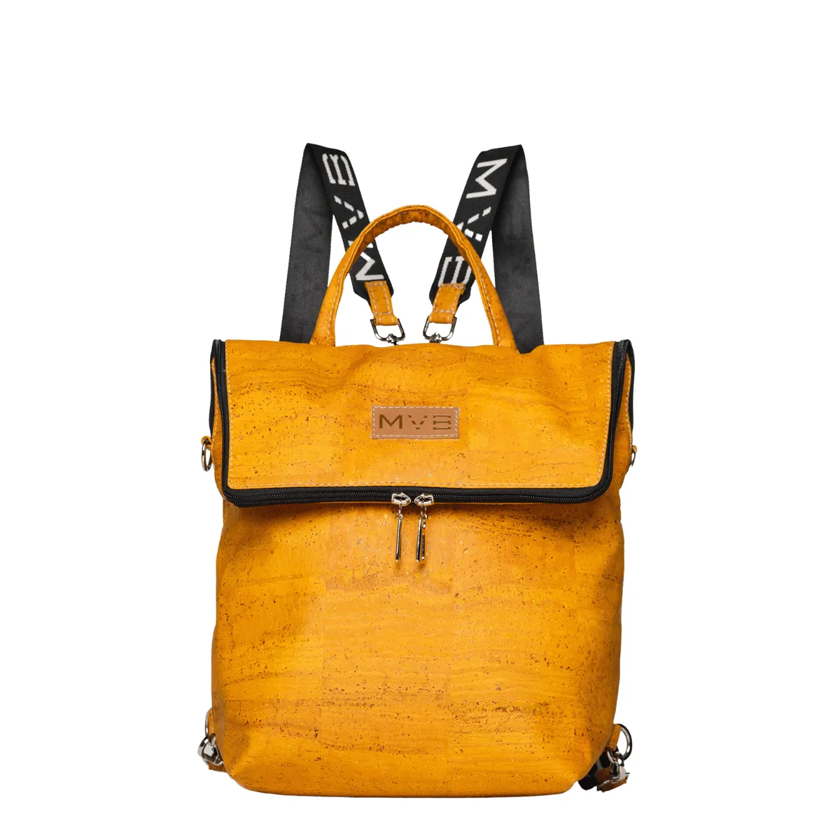 Trio Cork Vegan Backpack | Yellow