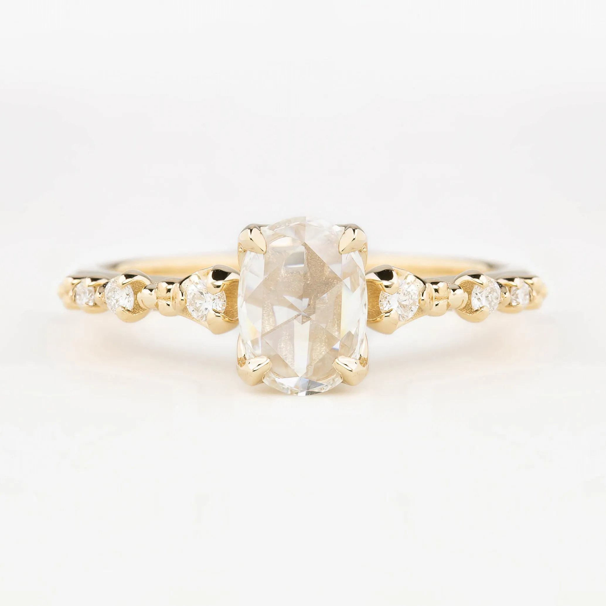 Wisteria Ring 0.63ct Oval Rose Cut Diamond, 14K Yellow Gold (One Of A Kind)