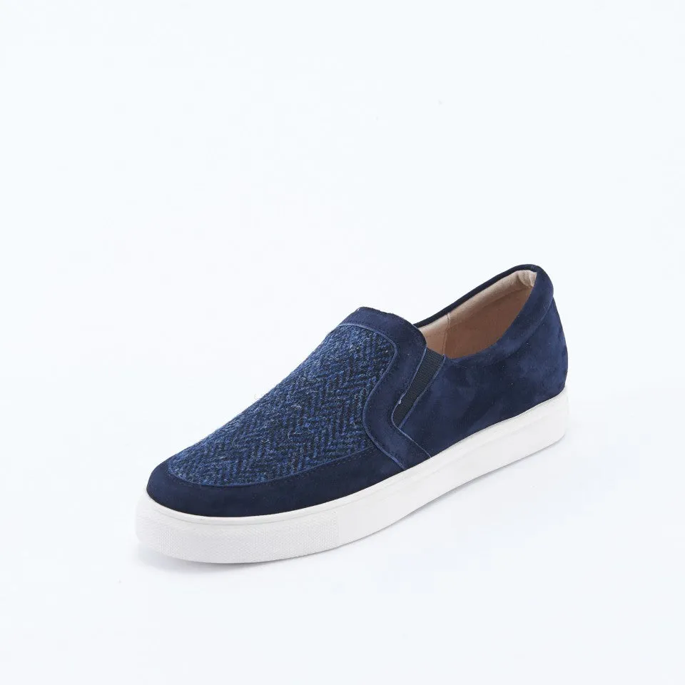 Women's Harris Tweed & Suede Trainers [3 colors]