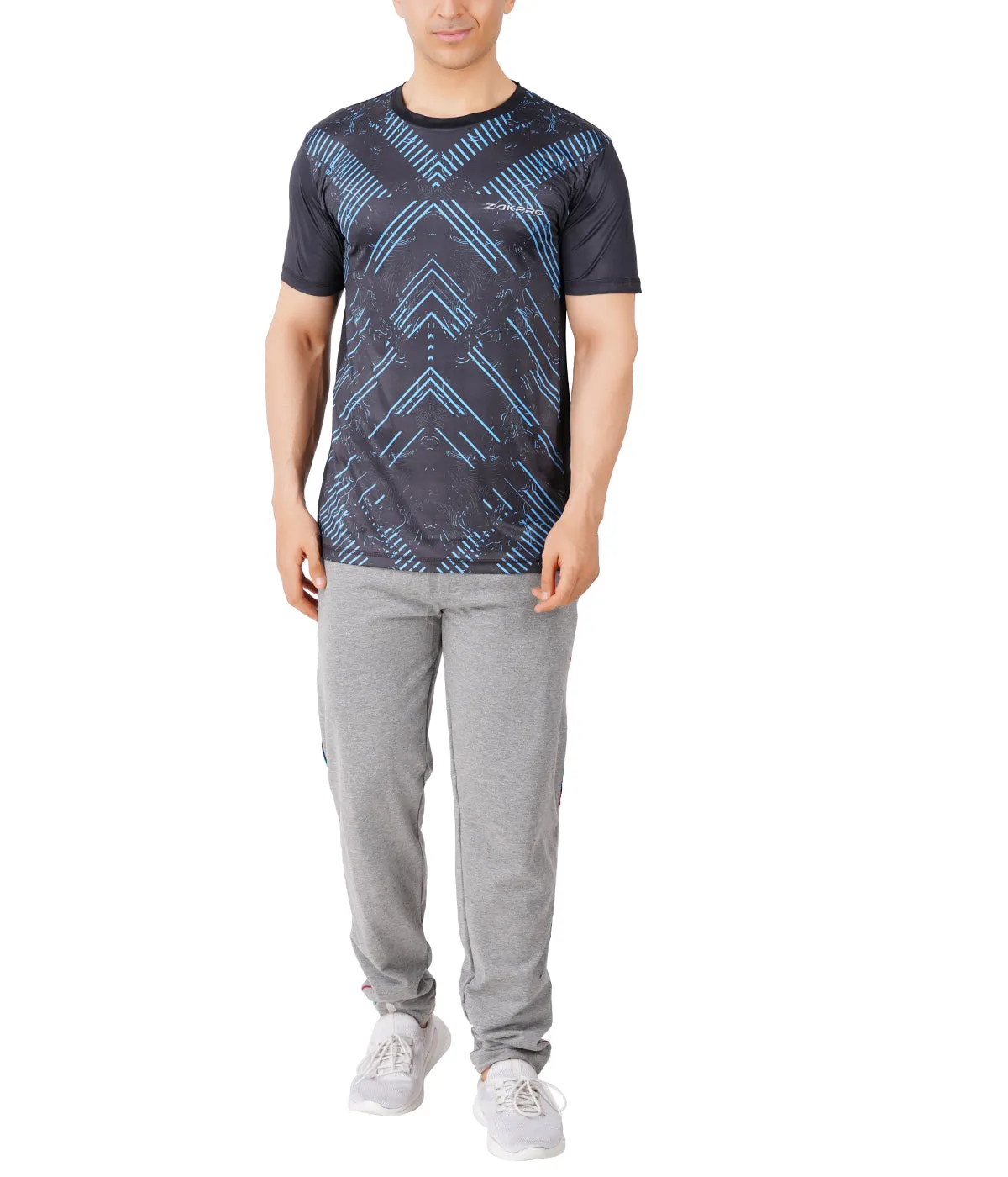 ZAKPRO Sports Tees for Men (Cross Blue)